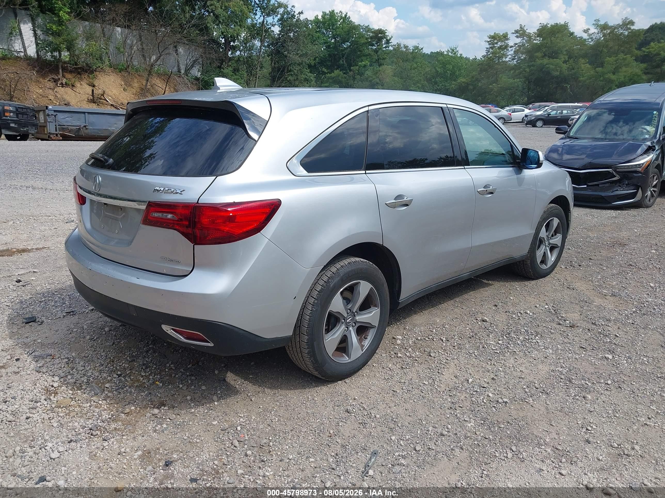 2014 Acura Mdx   Серебряный vin: 5FRYD4H29EB037818