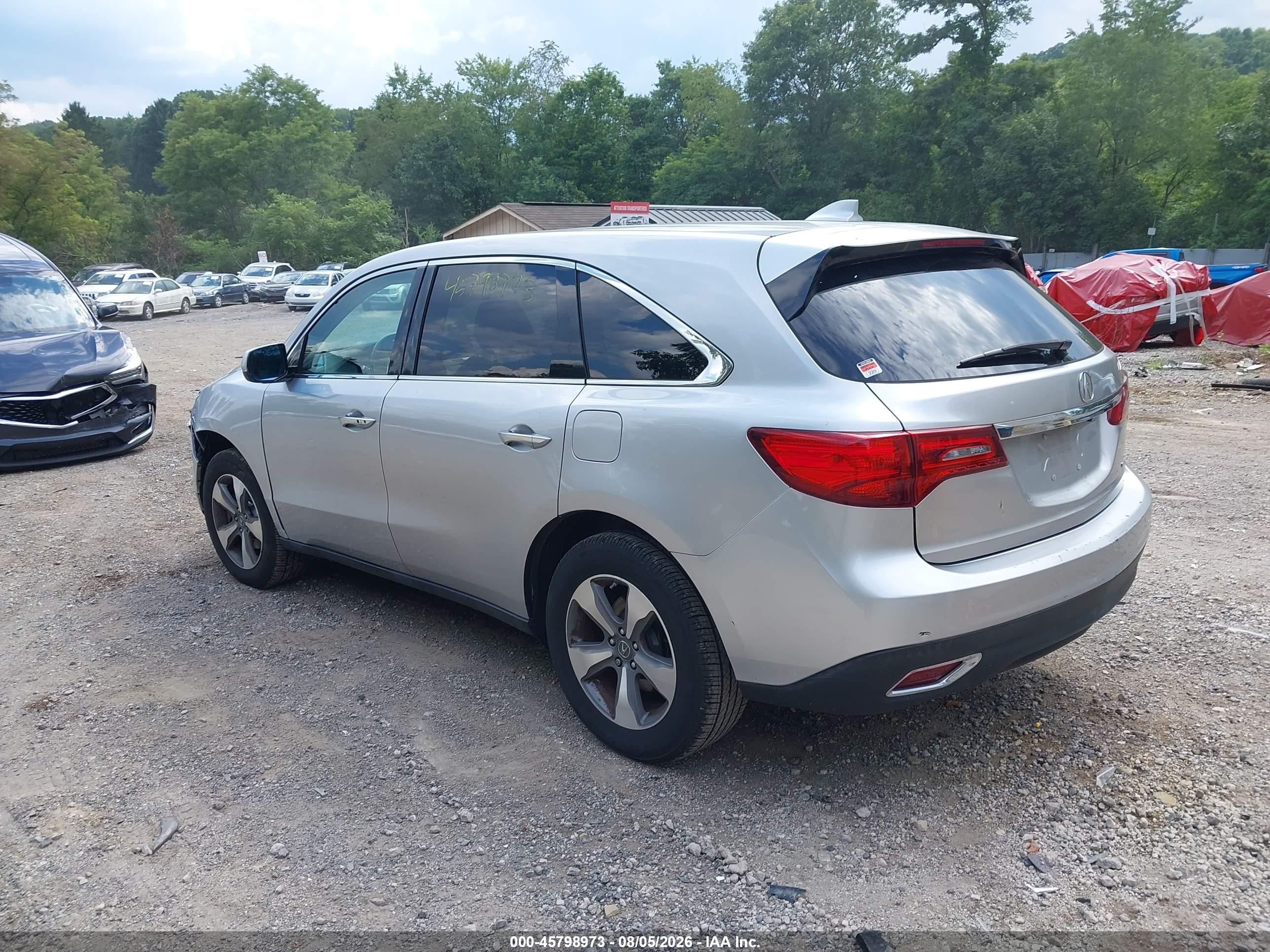 2014 Acura Mdx   Серебряный vin: 5FRYD4H29EB037818
