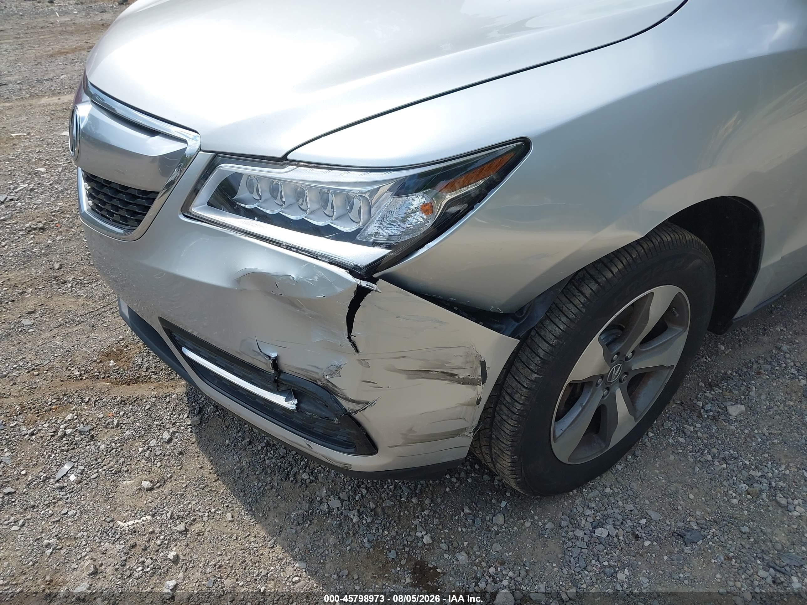 2014 Acura Mdx   Серебряный vin: 5FRYD4H29EB037818