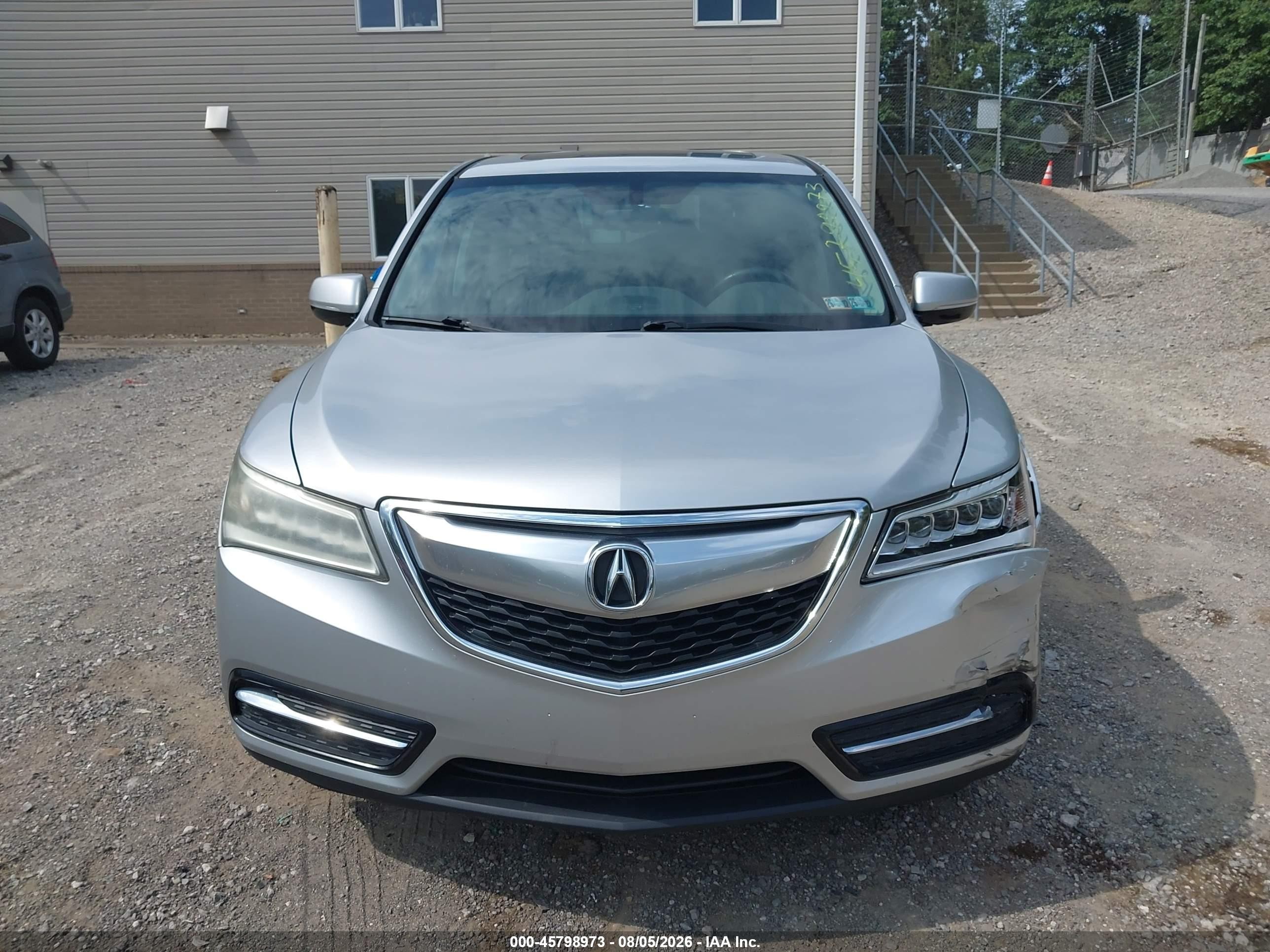 2014 Acura Mdx   Серебряный vin: 5FRYD4H29EB037818