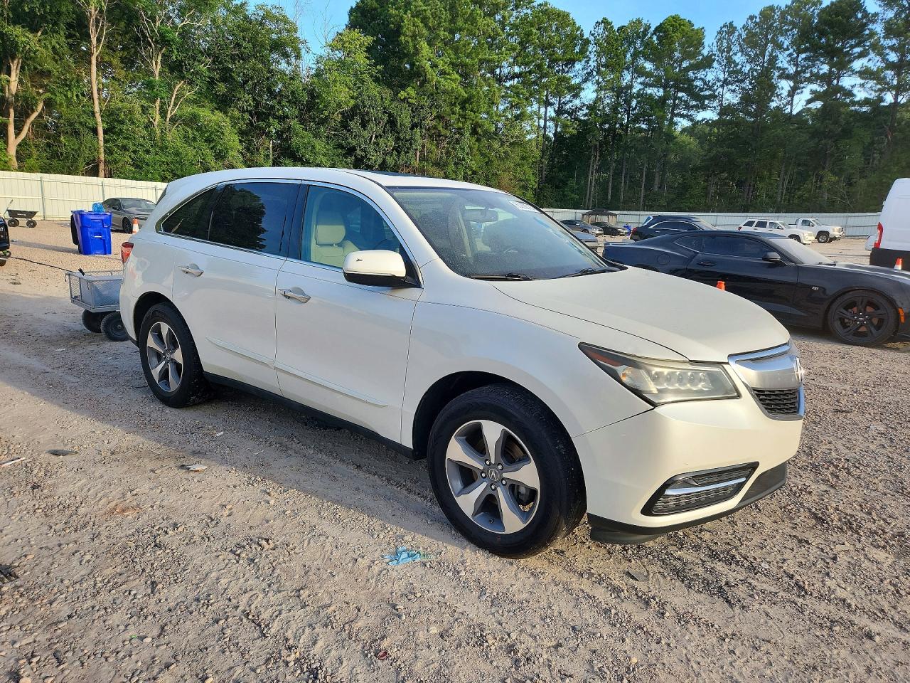 2014 Acura Mdx Белый vin: 5FRYD4H2XEB004780