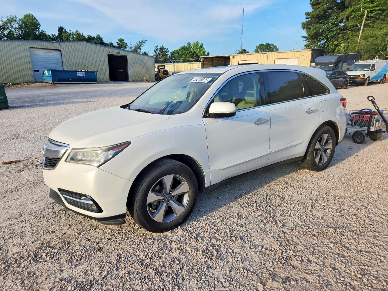 2014 Acura Mdx Белый vin: 5FRYD4H2XEB004780
