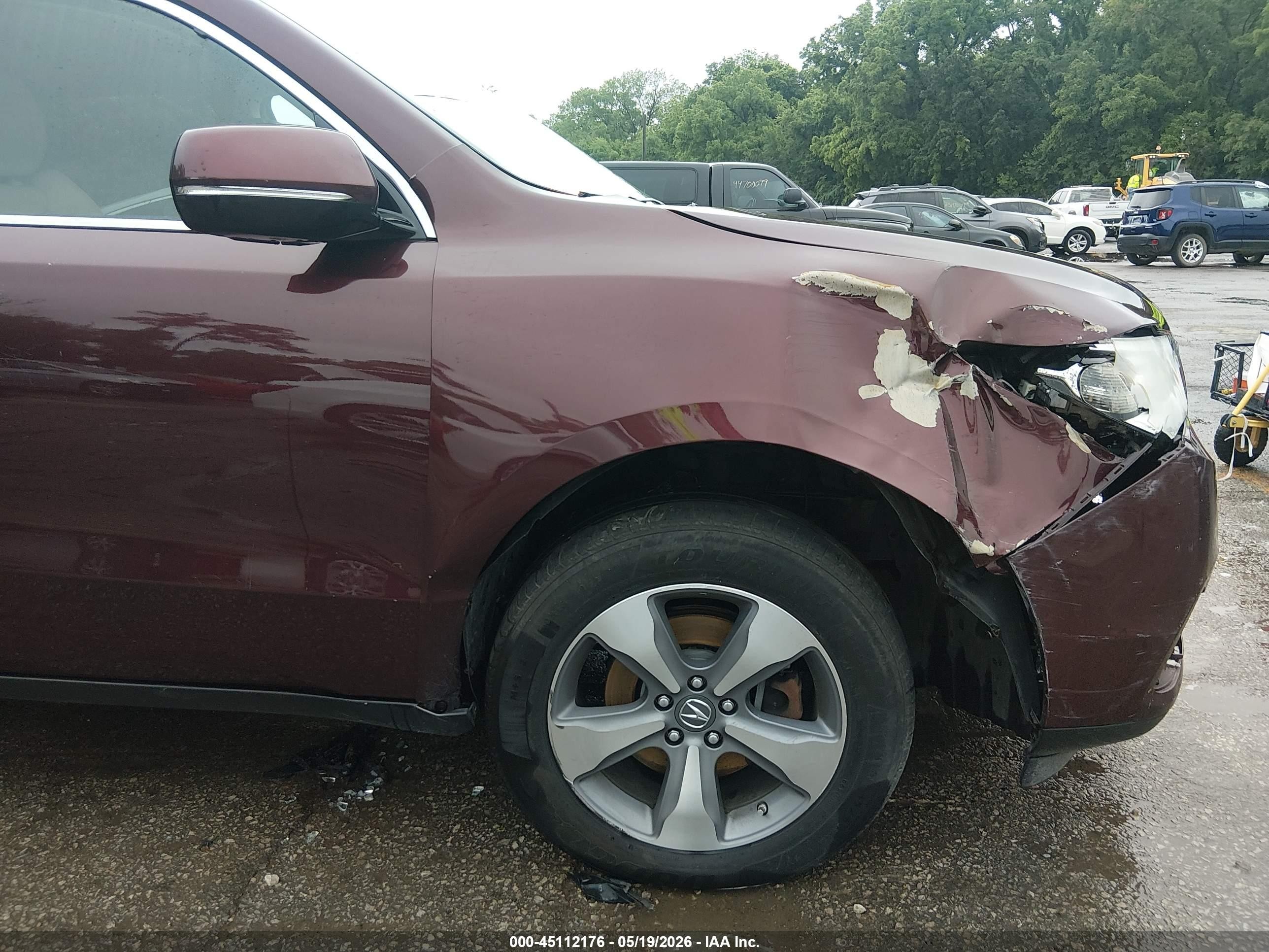 2014 Acura Mdx   Burgundy vin: 5FRYD4H2XEB035513