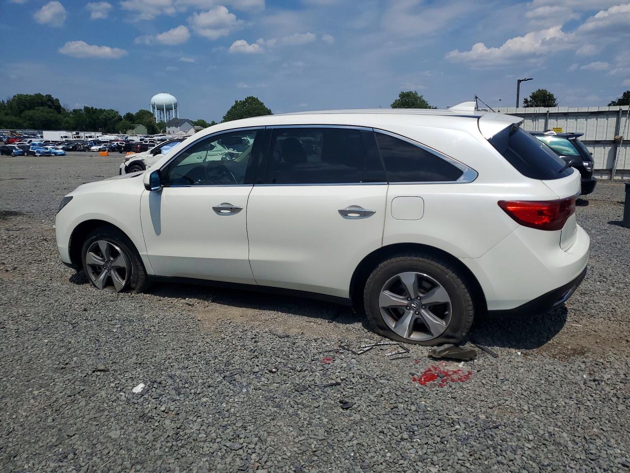 2015 Acura Mdx White vin: 5FRYD4H2XFB018714