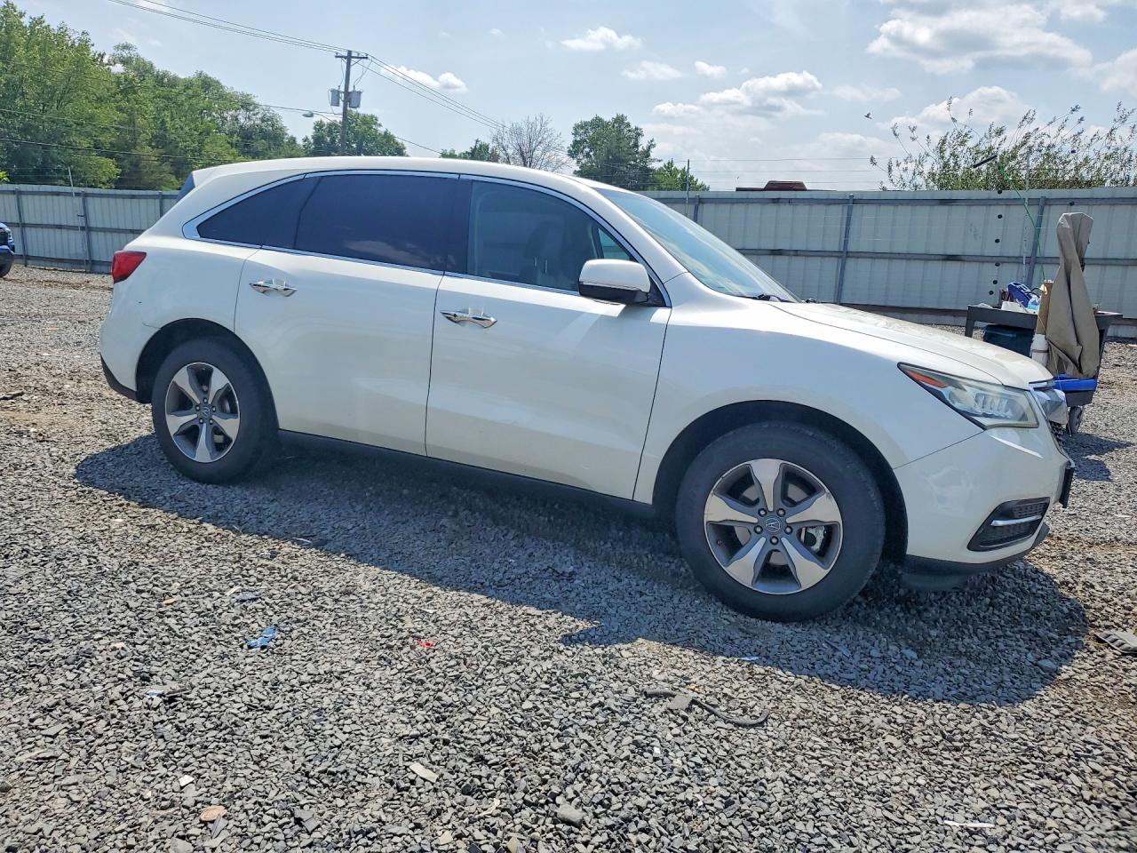 2015 Acura Mdx White vin: 5FRYD4H2XFB018714