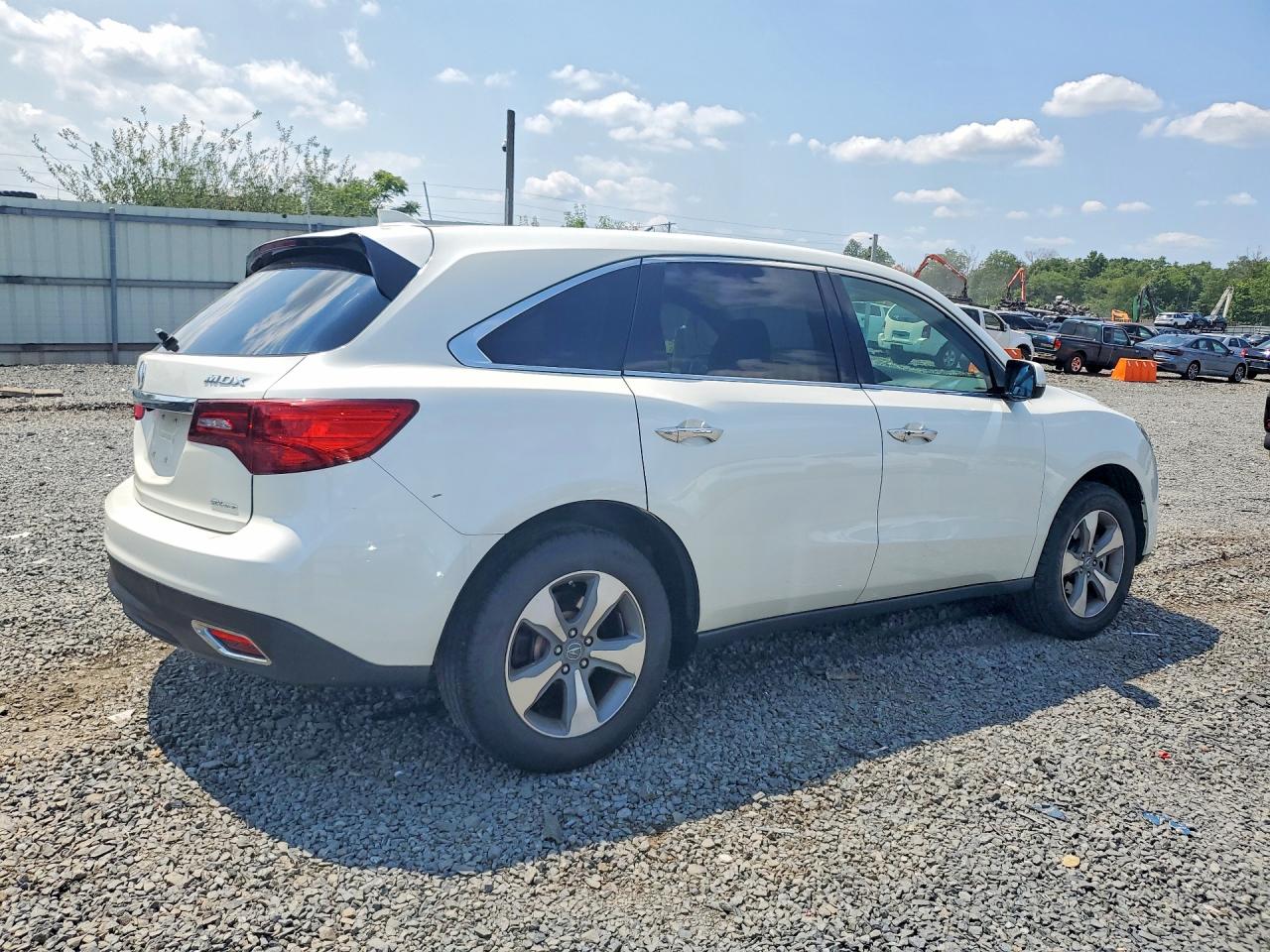 2015 Acura Mdx White vin: 5FRYD4H2XFB018714