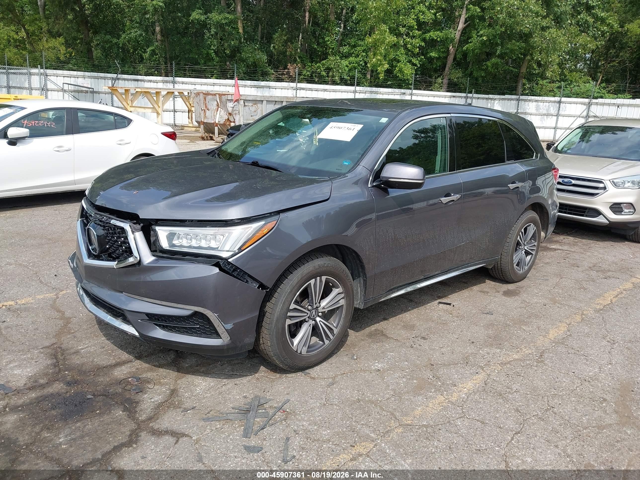 2017 Acura Mdx   Gray vin: 5FRYD4H36HB018589