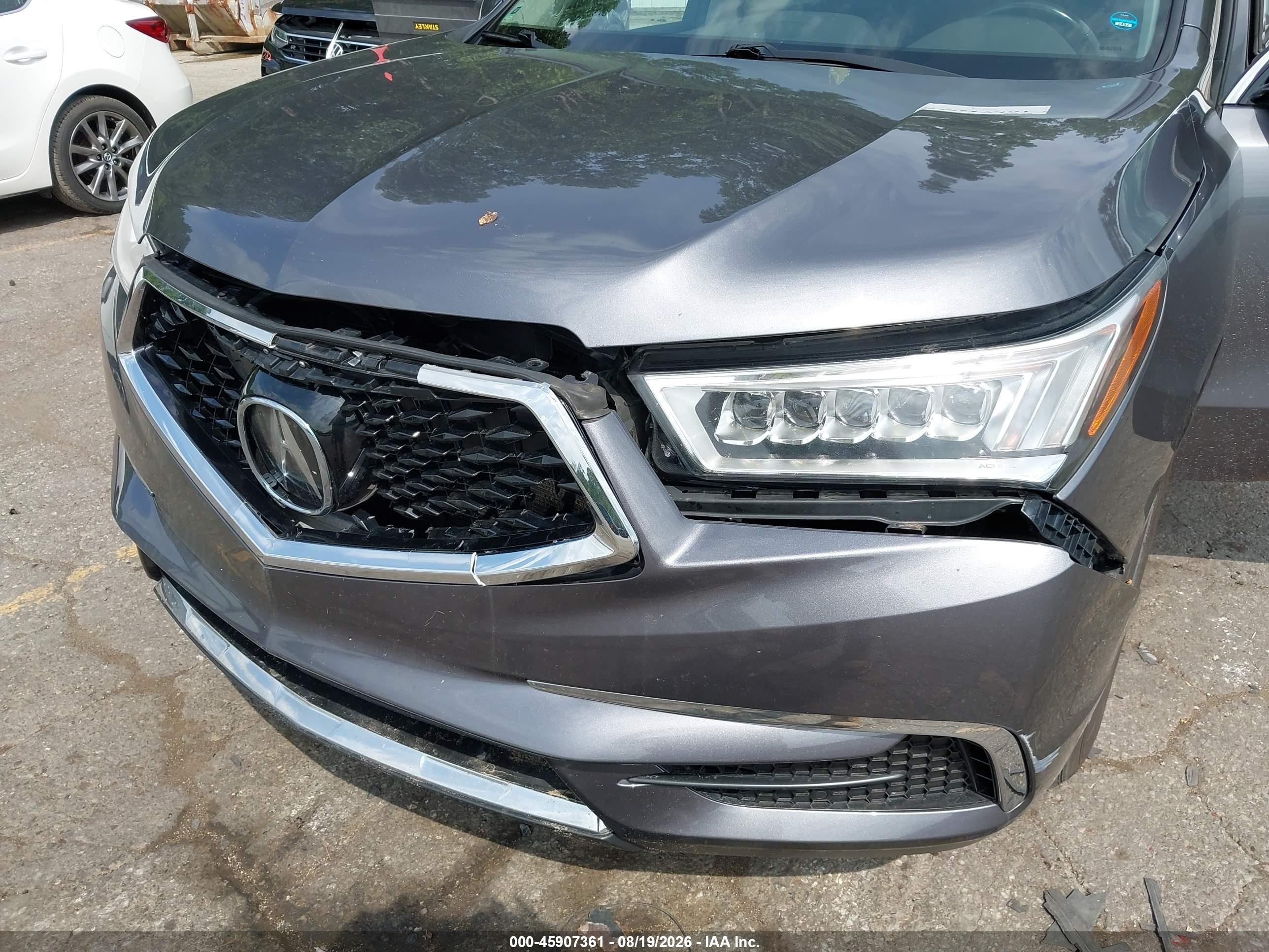 2017 Acura Mdx   Gray vin: 5FRYD4H36HB018589