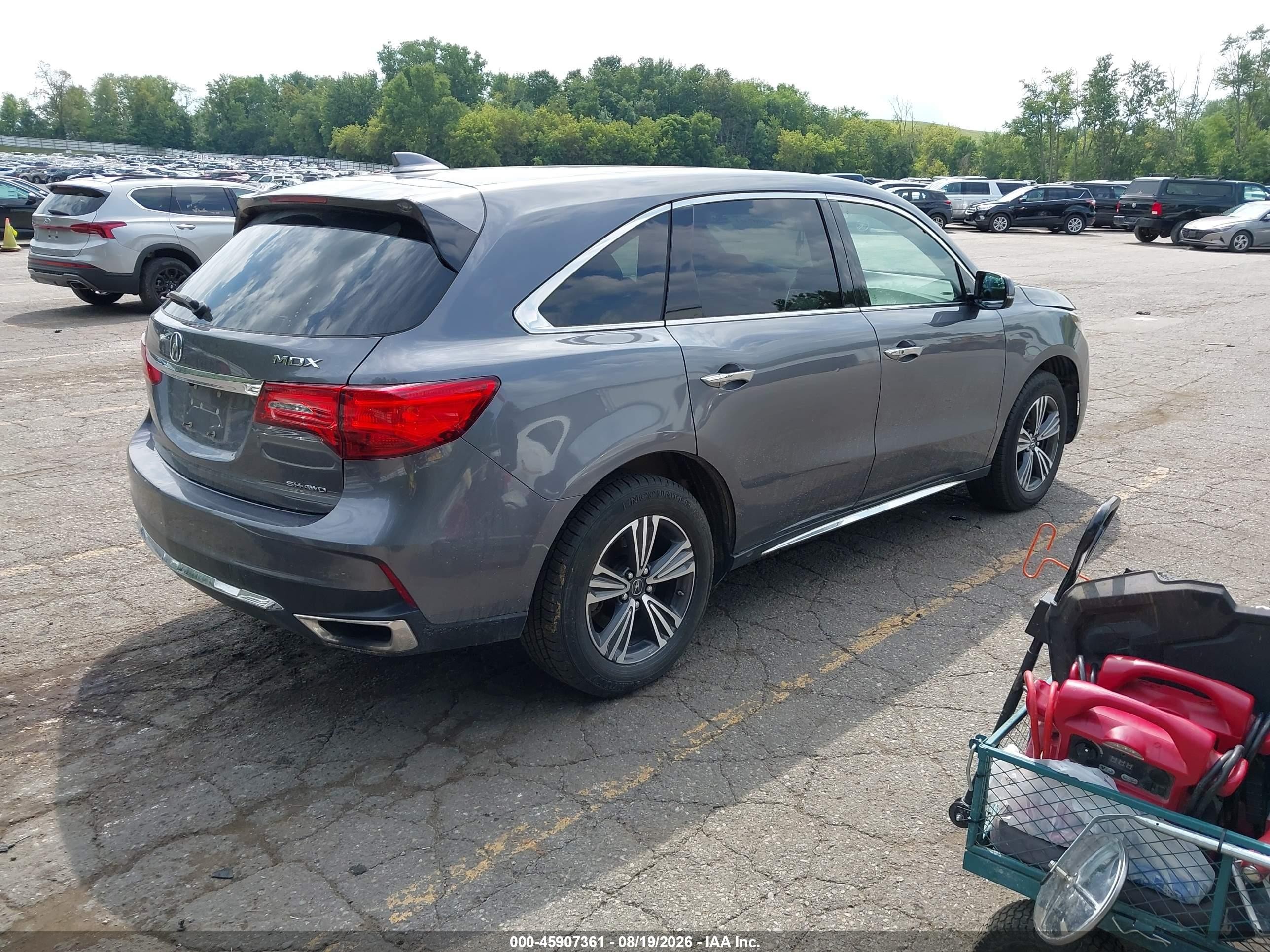 2017 Acura Mdx   Gray vin: 5FRYD4H36HB018589