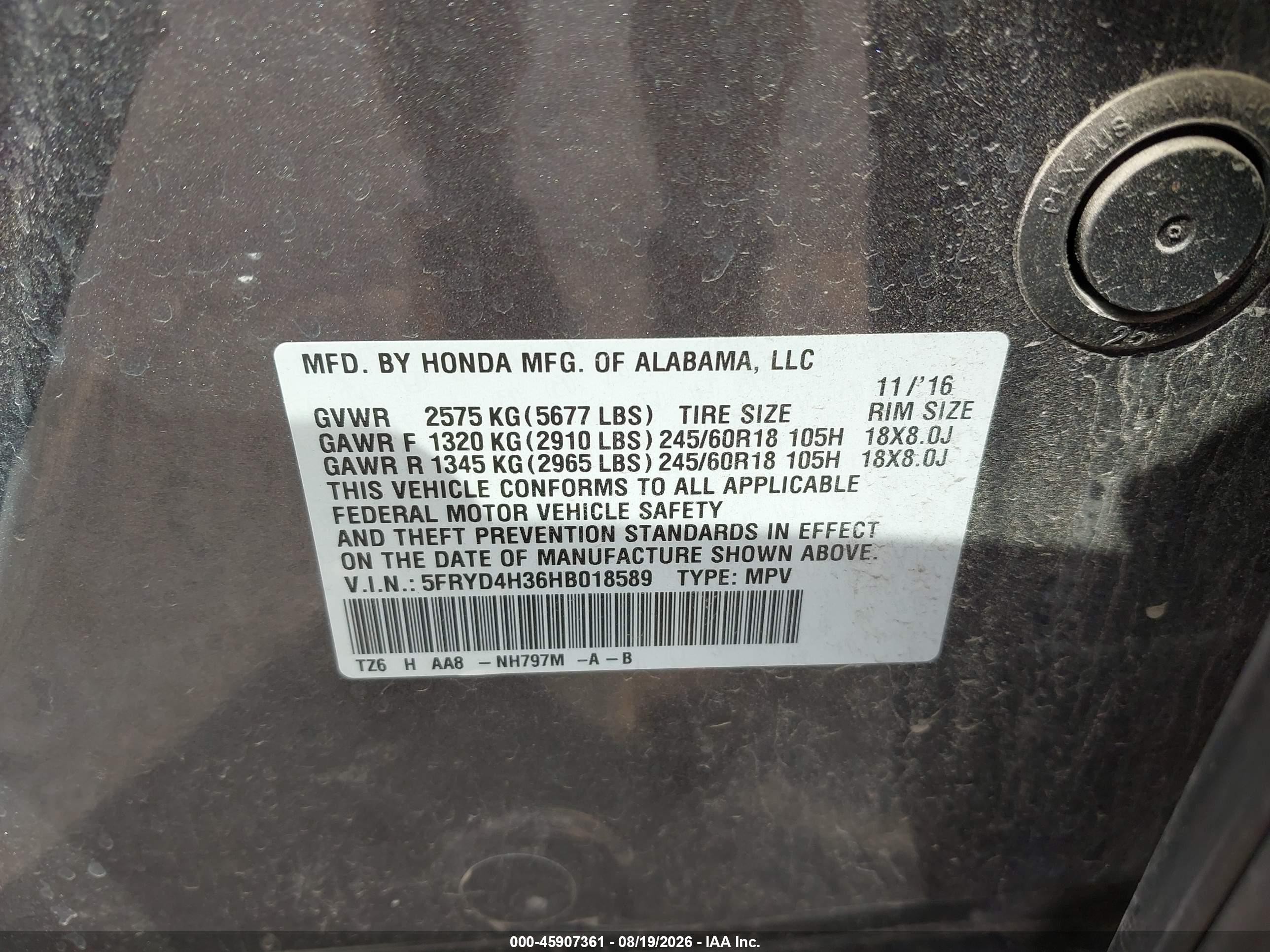2017 Acura Mdx   Gray vin: 5FRYD4H36HB018589