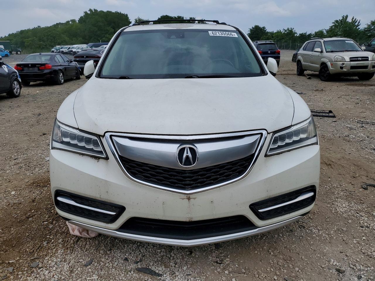 2014 Acura Mdx Technology White vin: 5FRYD4H40EB007480
