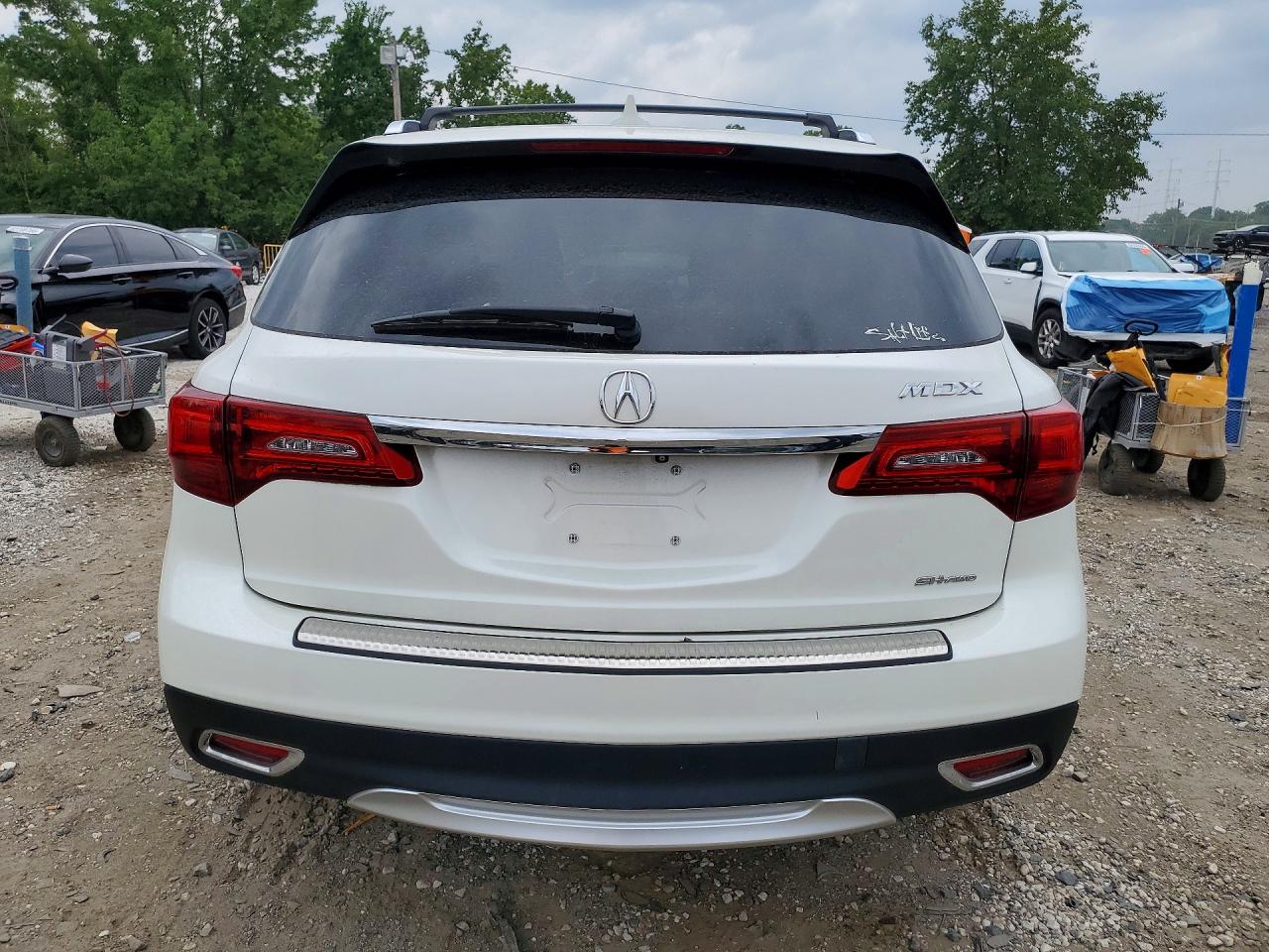 2014 Acura Mdx Technology White vin: 5FRYD4H40EB007480