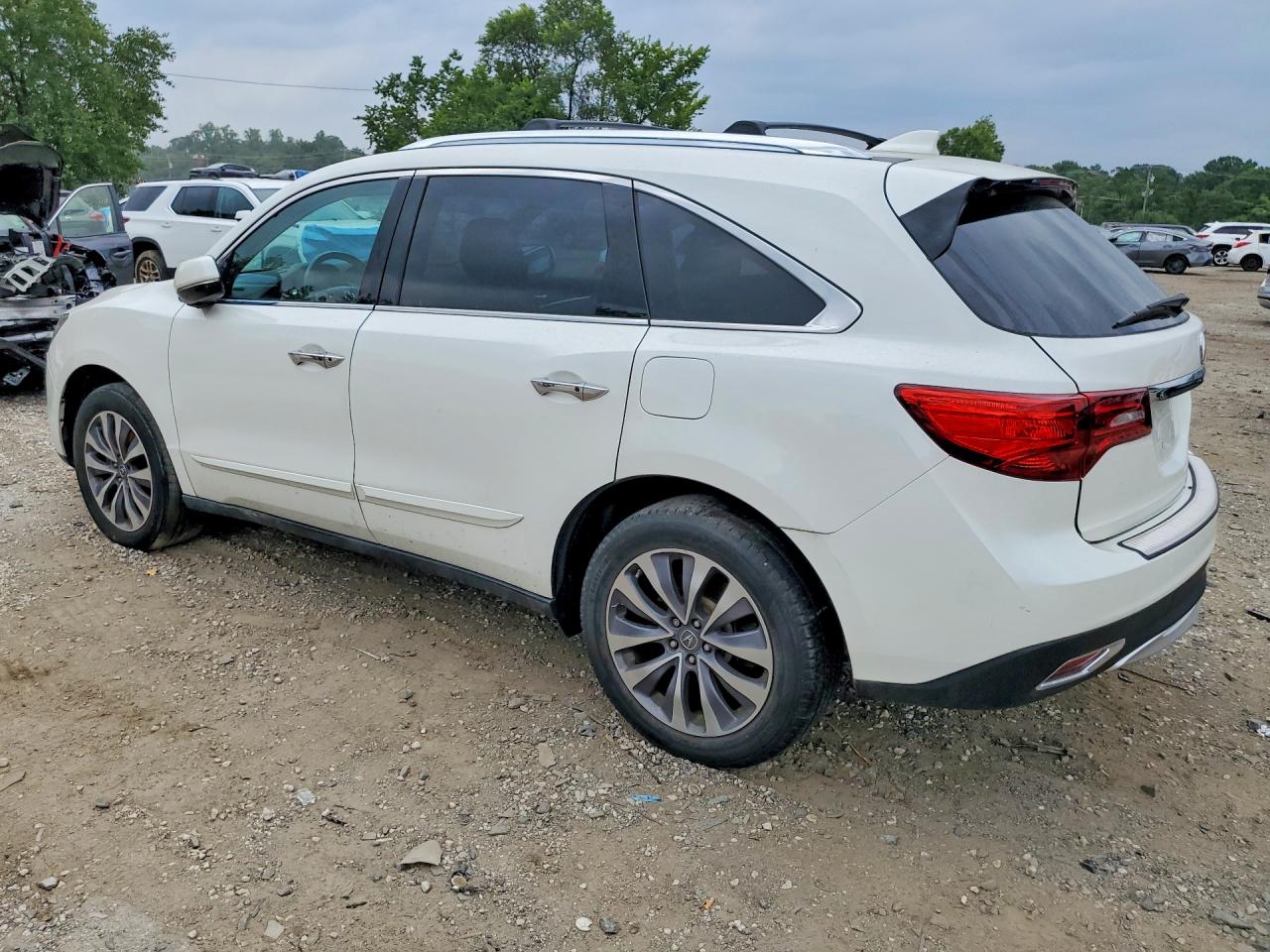 2014 Acura Mdx Technology White vin: 5FRYD4H40EB007480