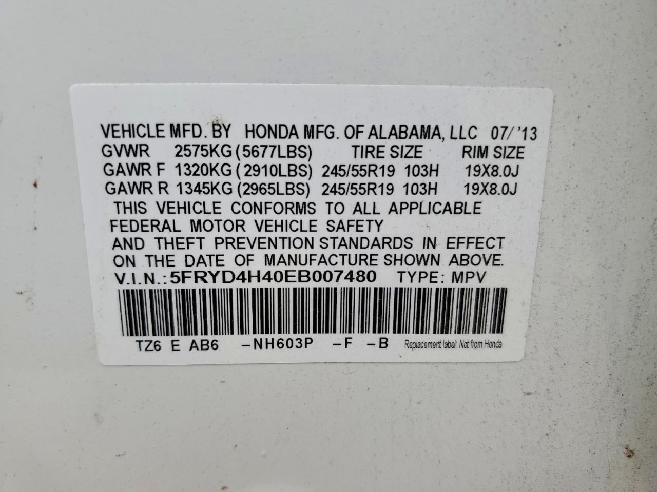 2014 Acura Mdx Technology White vin: 5FRYD4H40EB007480