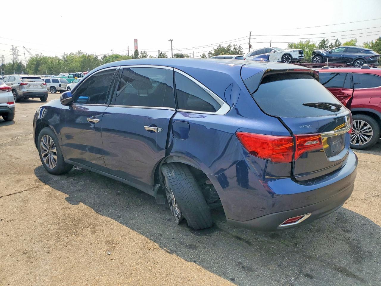 2014 Acura Mdx Technology Blue vin: 5FRYD4H40EB018026