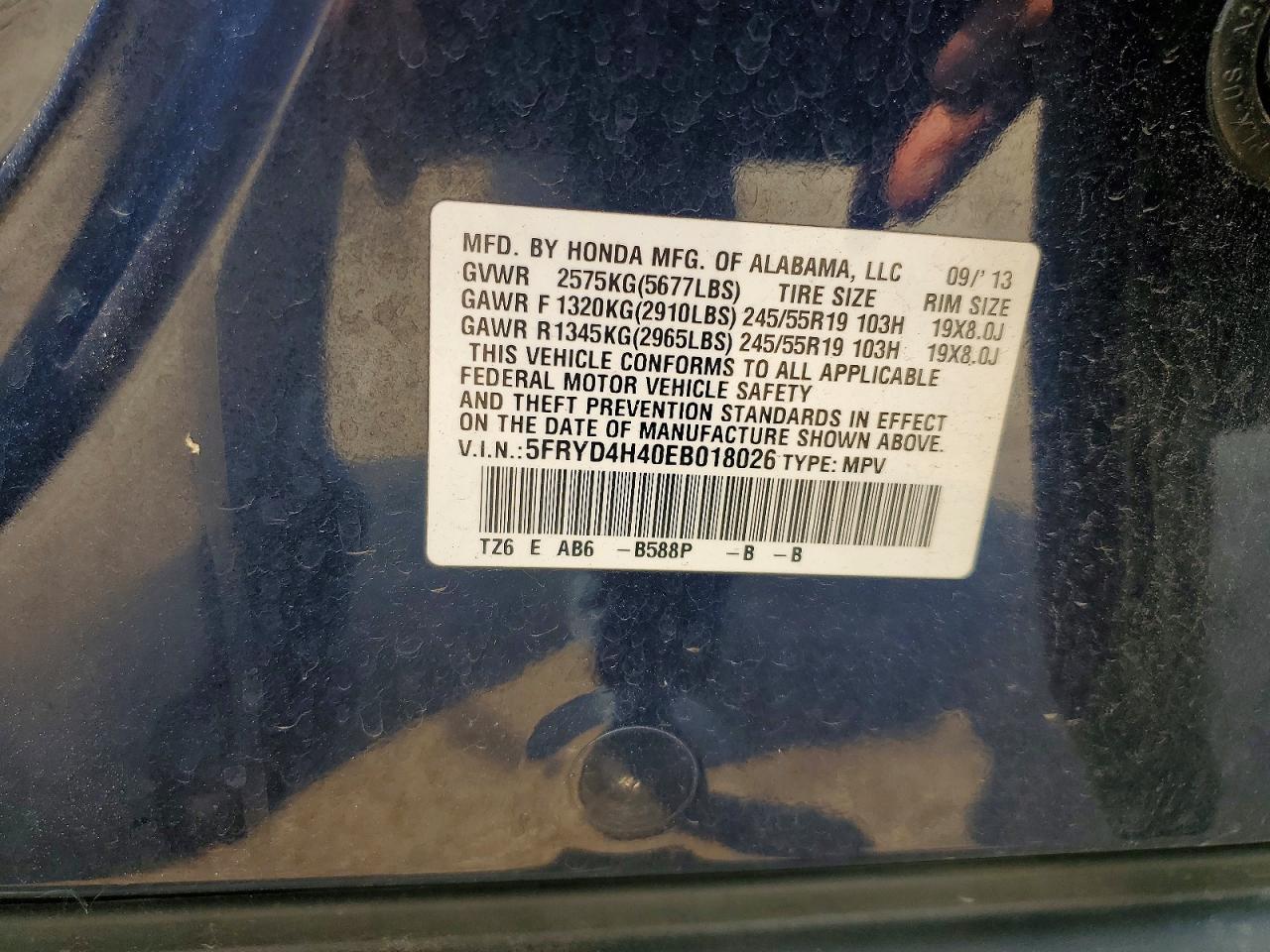 2014 Acura Mdx Technology Blue vin: 5FRYD4H40EB018026