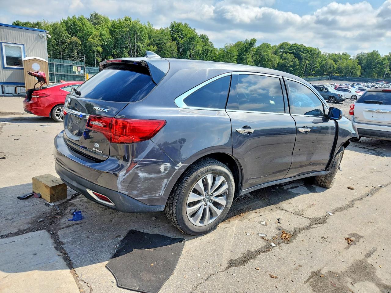 2014 Acura Mdx Technology Gray vin: 5FRYD4H40EB027521