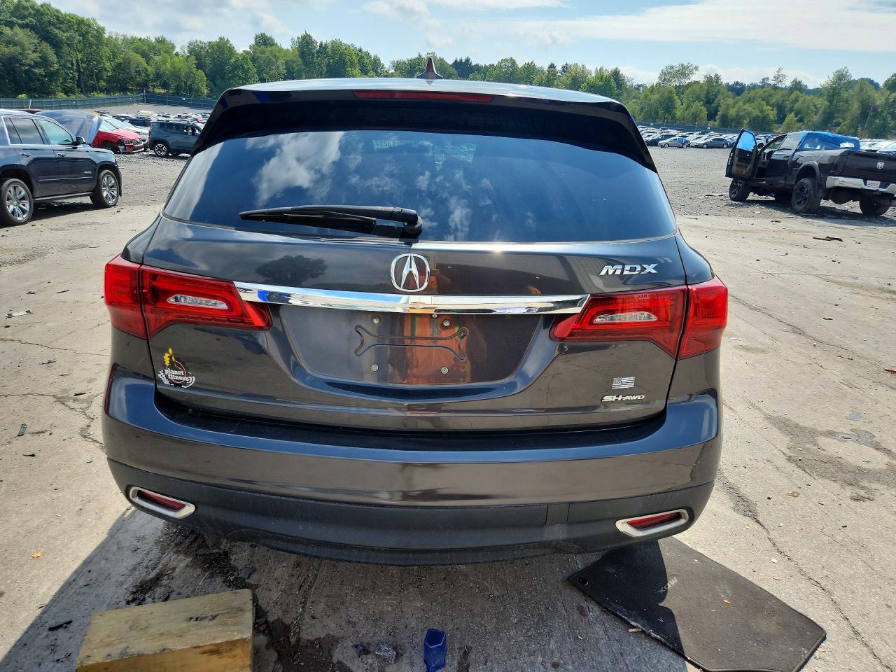 2014 Acura Mdx Technology Gray vin: 5FRYD4H40EB027521