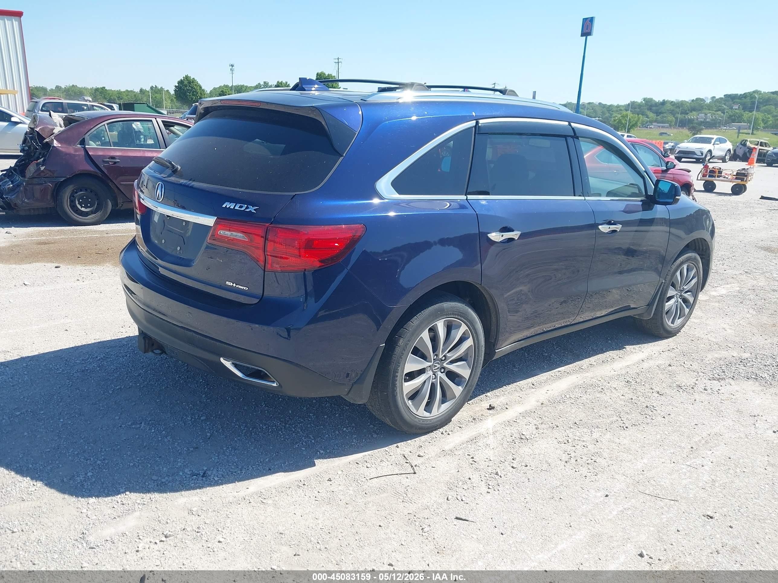 2014 Acura Mdx Technology Package Blue vin: 5FRYD4H40EB027566