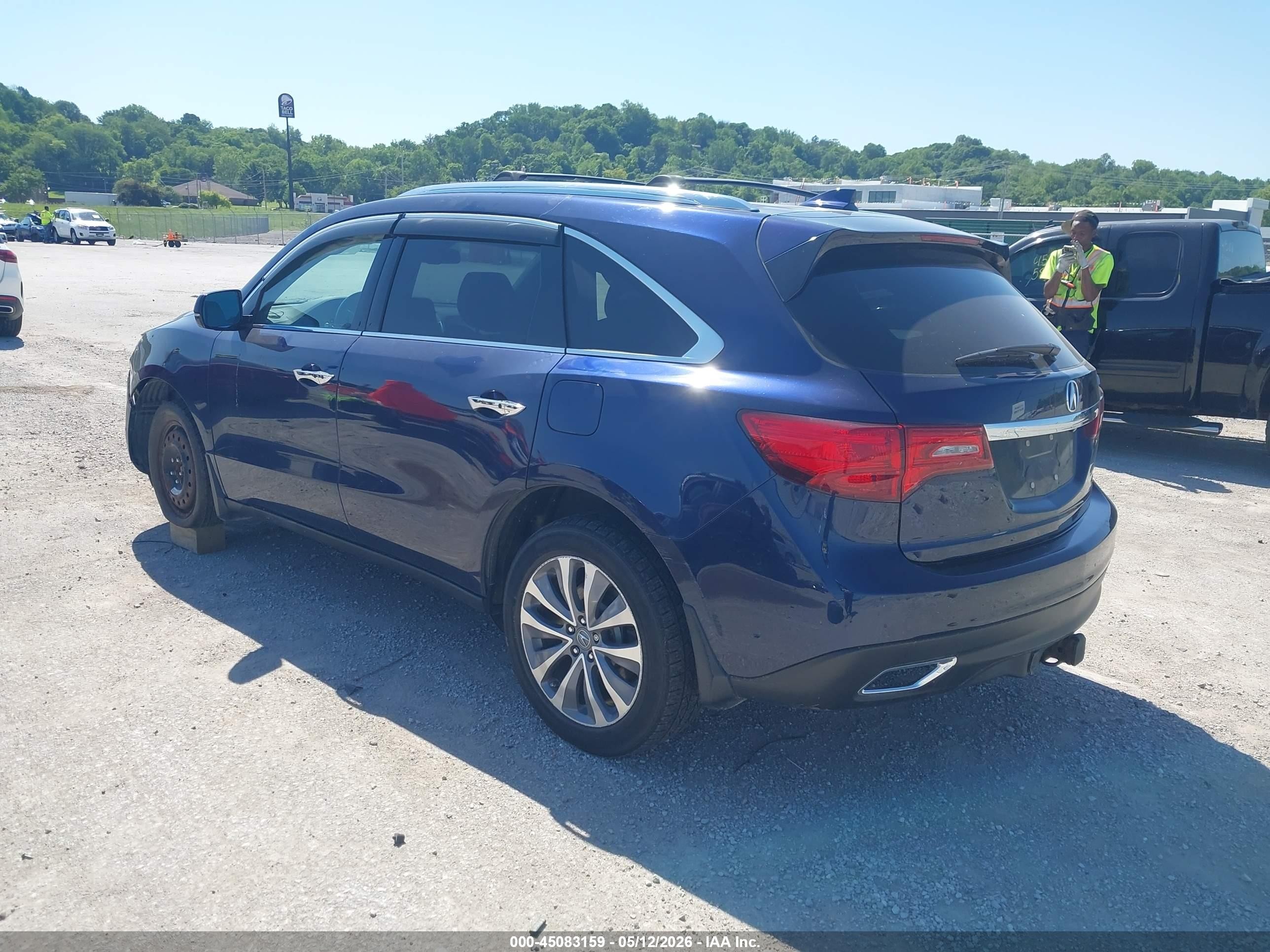 2014 Acura Mdx Technology Package Blue vin: 5FRYD4H40EB027566