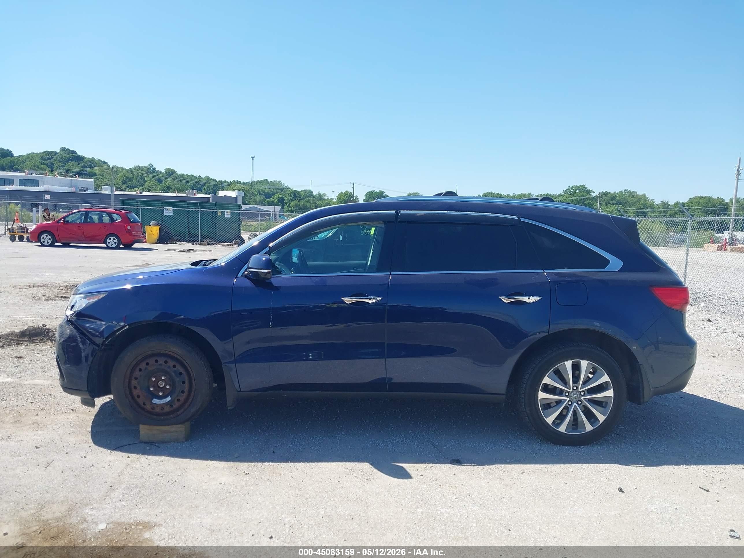 2014 Acura Mdx Technology Package Blue vin: 5FRYD4H40EB027566