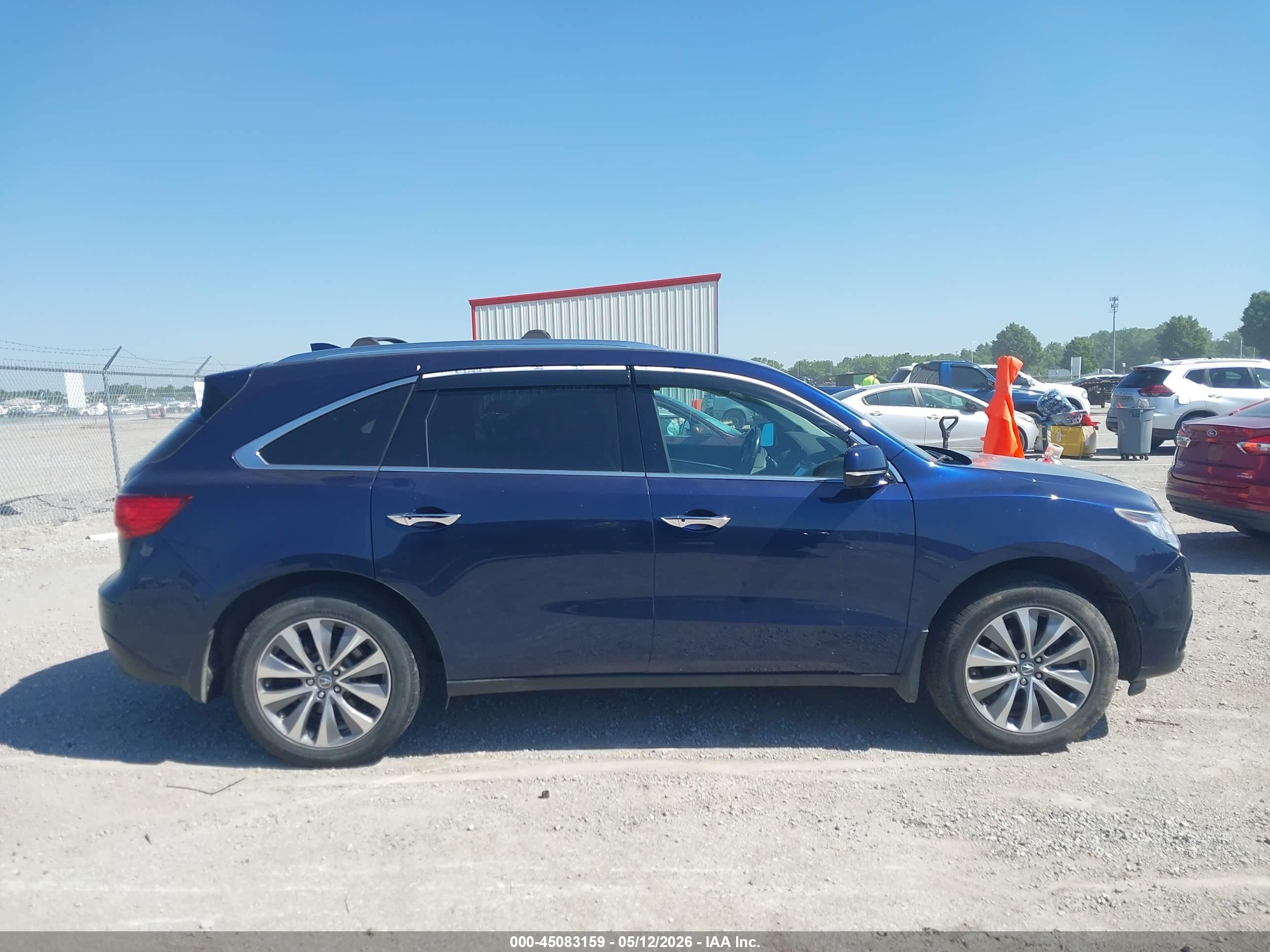 2014 Acura Mdx Technology Package Blue vin: 5FRYD4H40EB027566