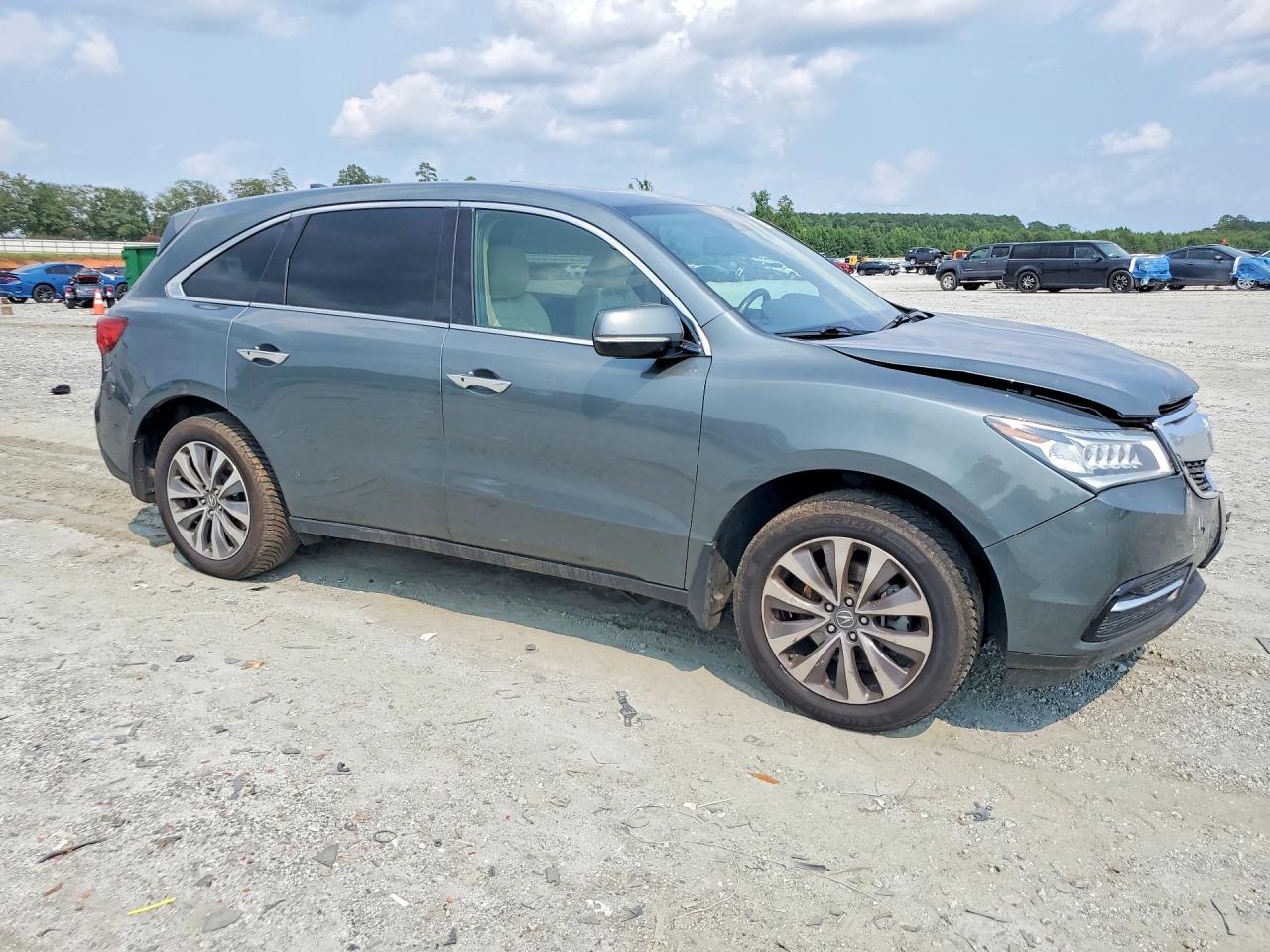 2014 Acura Mdx Technology Green vin: 5FRYD4H40EB048370