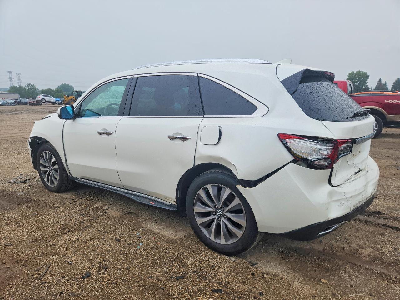 2014 Acura Mdx Technology White vin: 5FRYD4H41EB027351