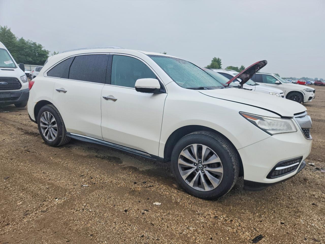 2014 Acura Mdx Technology White vin: 5FRYD4H41EB027351