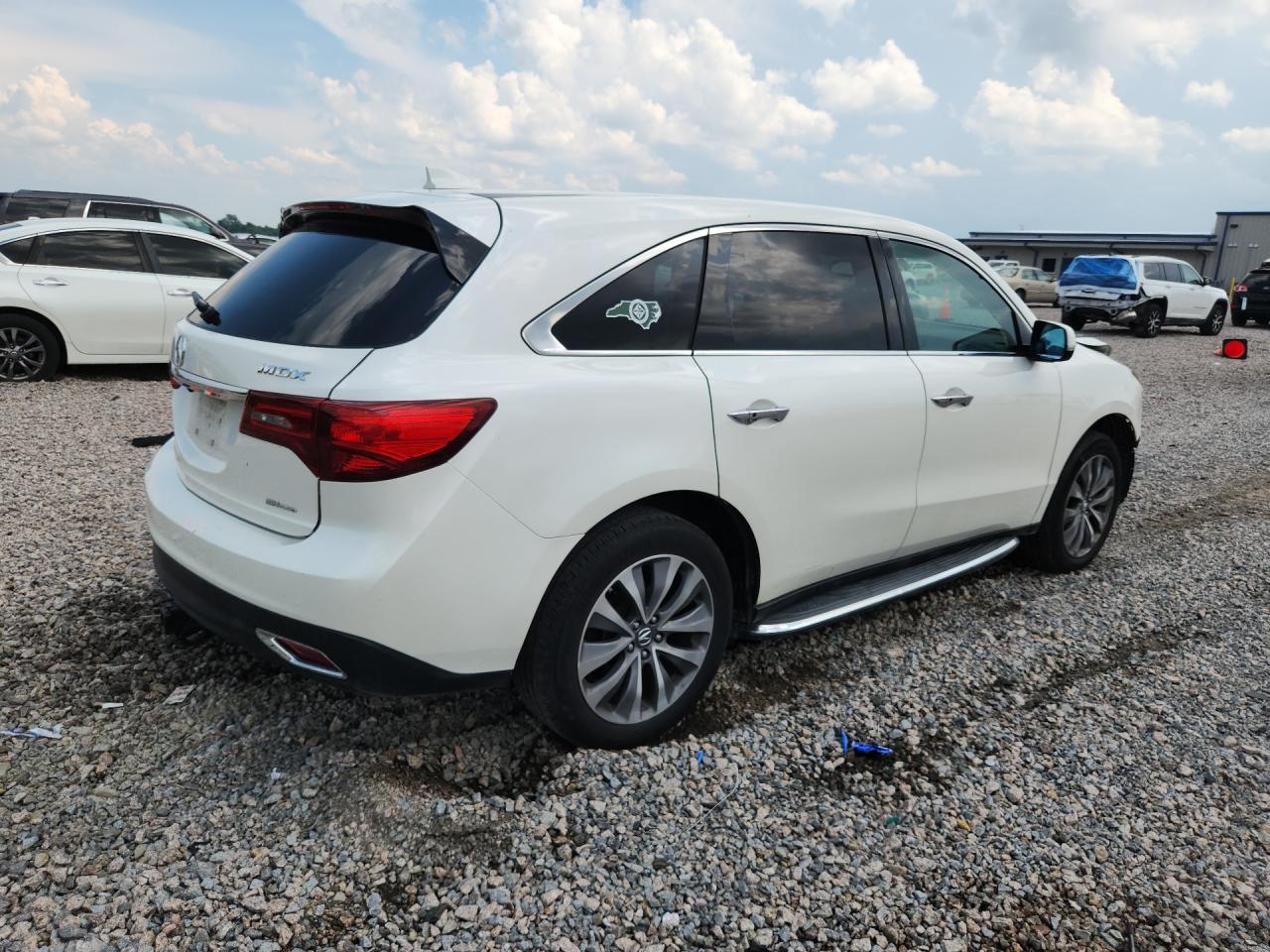 2014 Acura Mdx Technology White vin: 5FRYD4H41EB030041