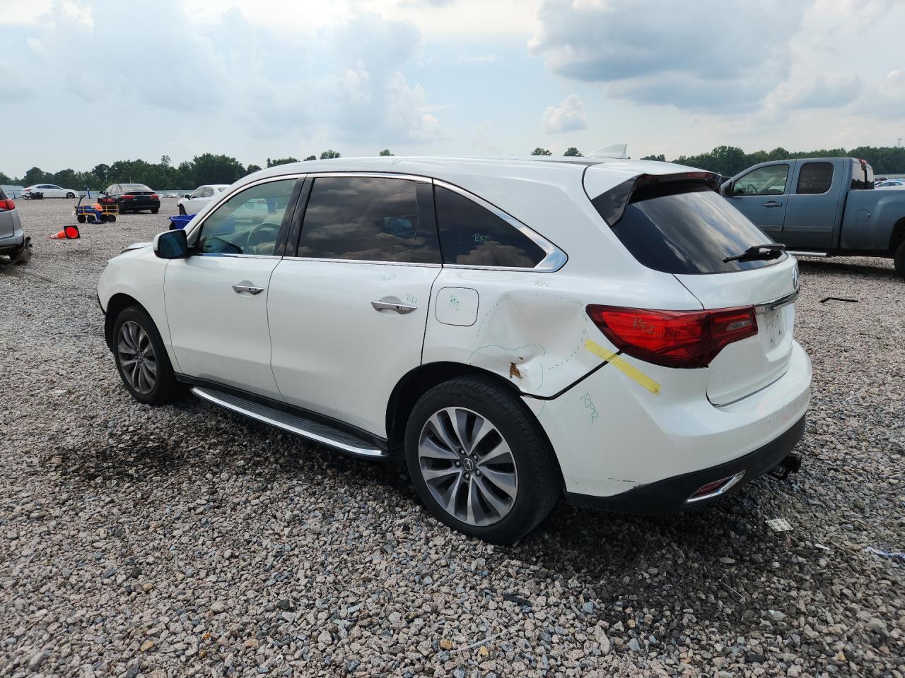 2014 Acura Mdx Technology White vin: 5FRYD4H41EB030041