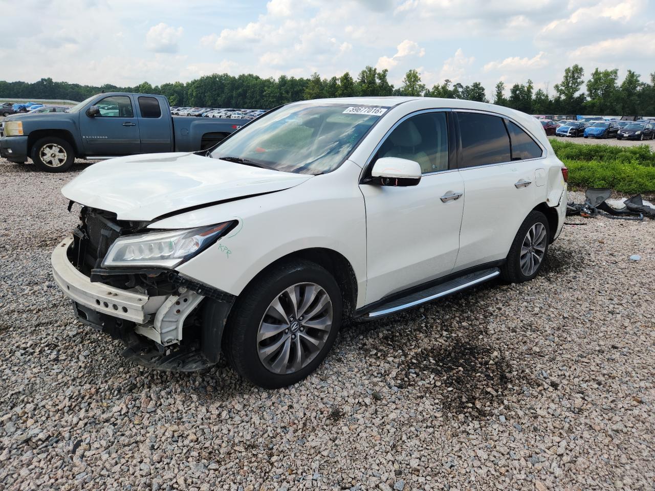 2014 Acura Mdx Technology White vin: 5FRYD4H41EB030041