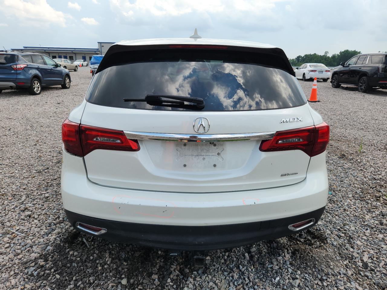 2014 Acura Mdx Technology White vin: 5FRYD4H41EB030041