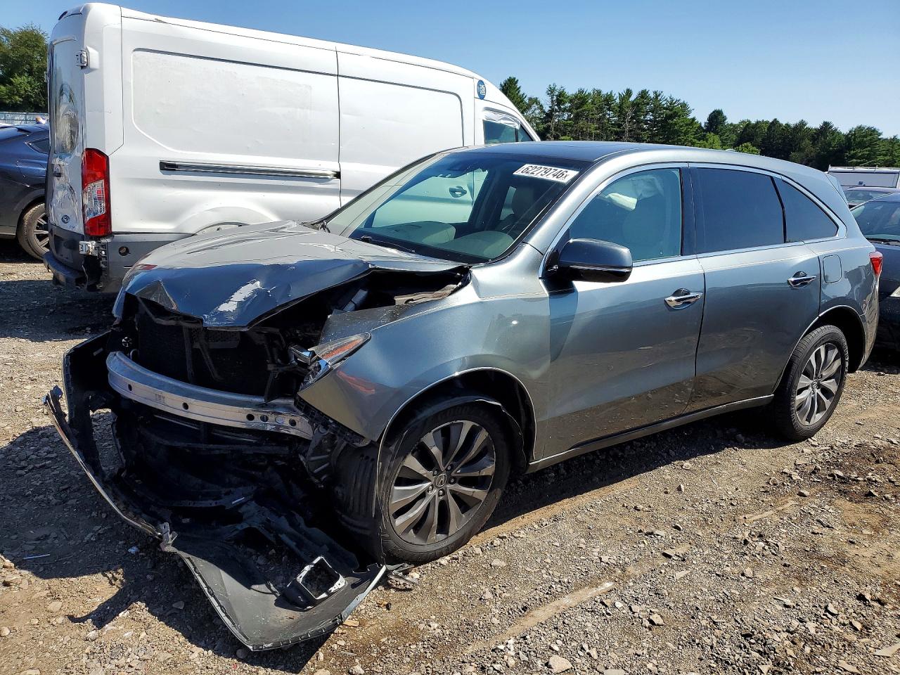 2014 Acura Mdx Technology Gray vin: 5FRYD4H41EB034963