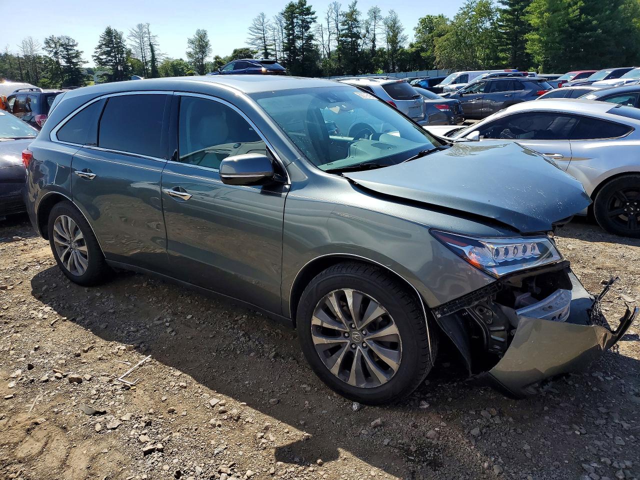 2014 Acura Mdx Technology Gray vin: 5FRYD4H41EB034963