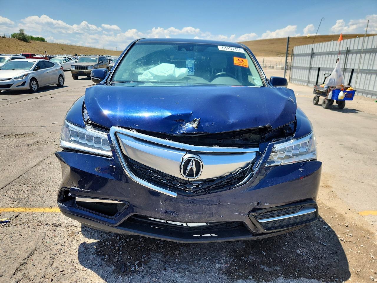 2014 Acura Mdx Technology Blue vin: 5FRYD4H41EB040505