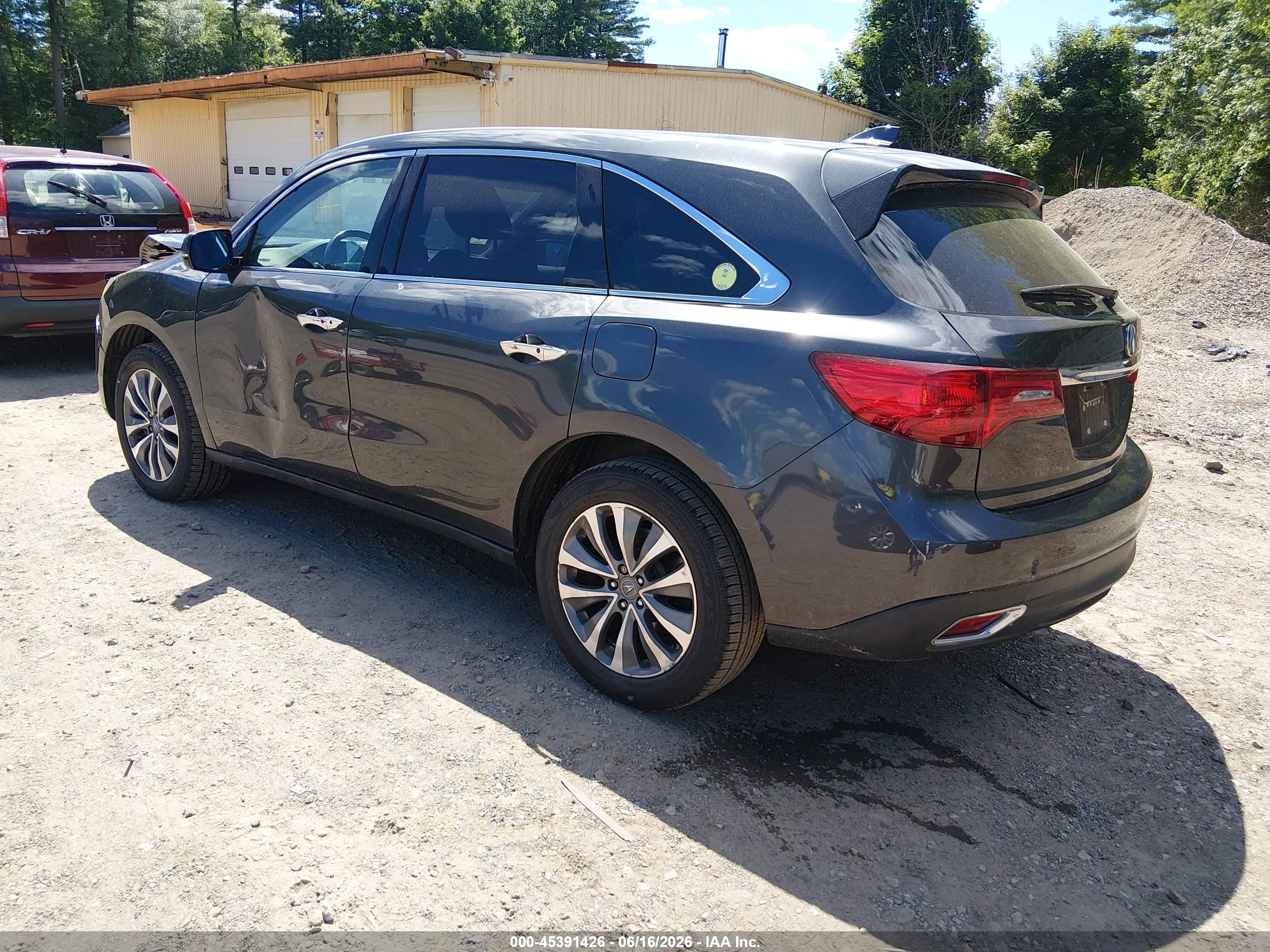 2015 Acura Mdx Technology Package Gray vin: 5FRYD4H41FB014018