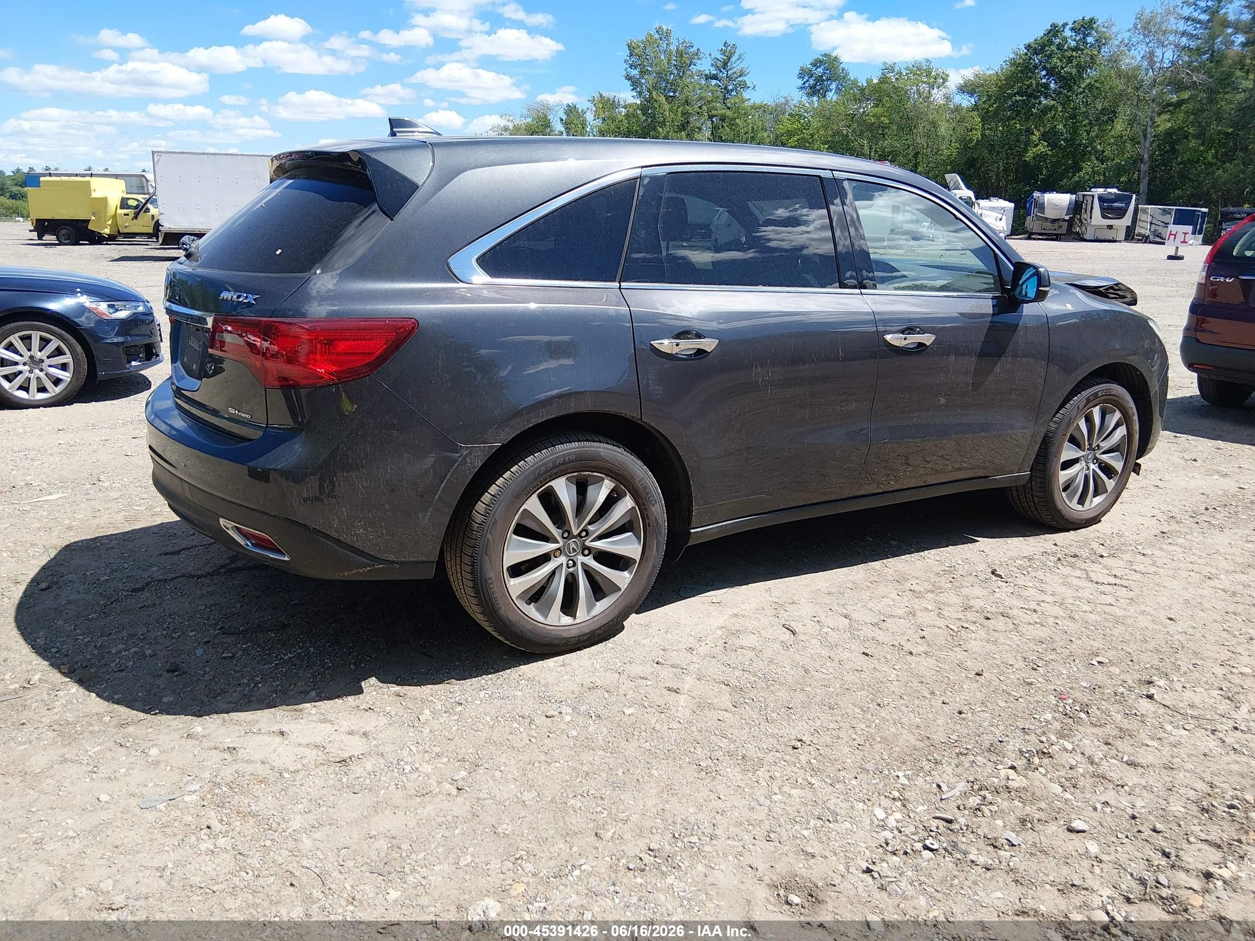 2015 Acura Mdx Technology Package Gray vin: 5FRYD4H41FB014018