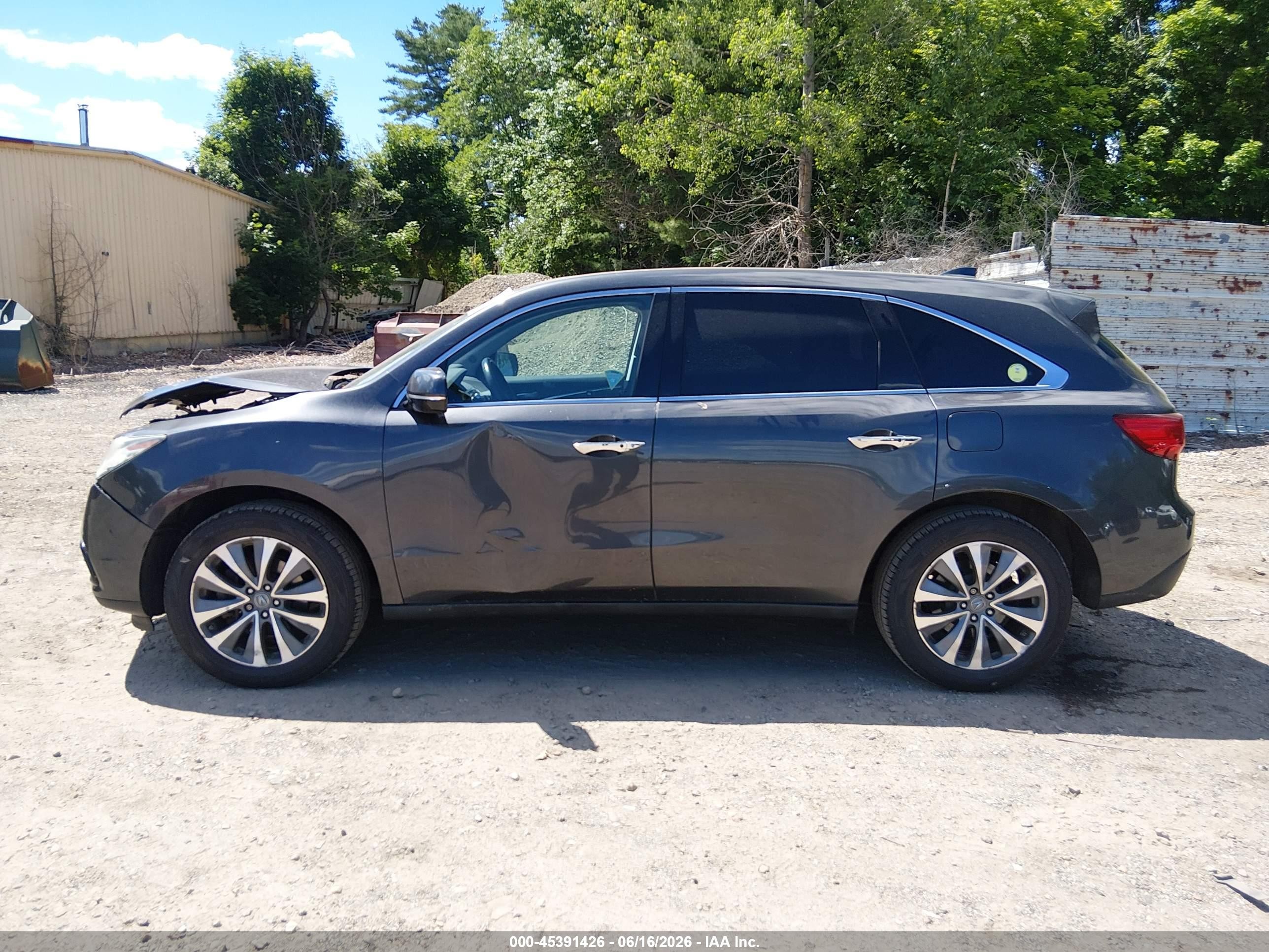 2015 Acura Mdx Technology Package Gray vin: 5FRYD4H41FB014018