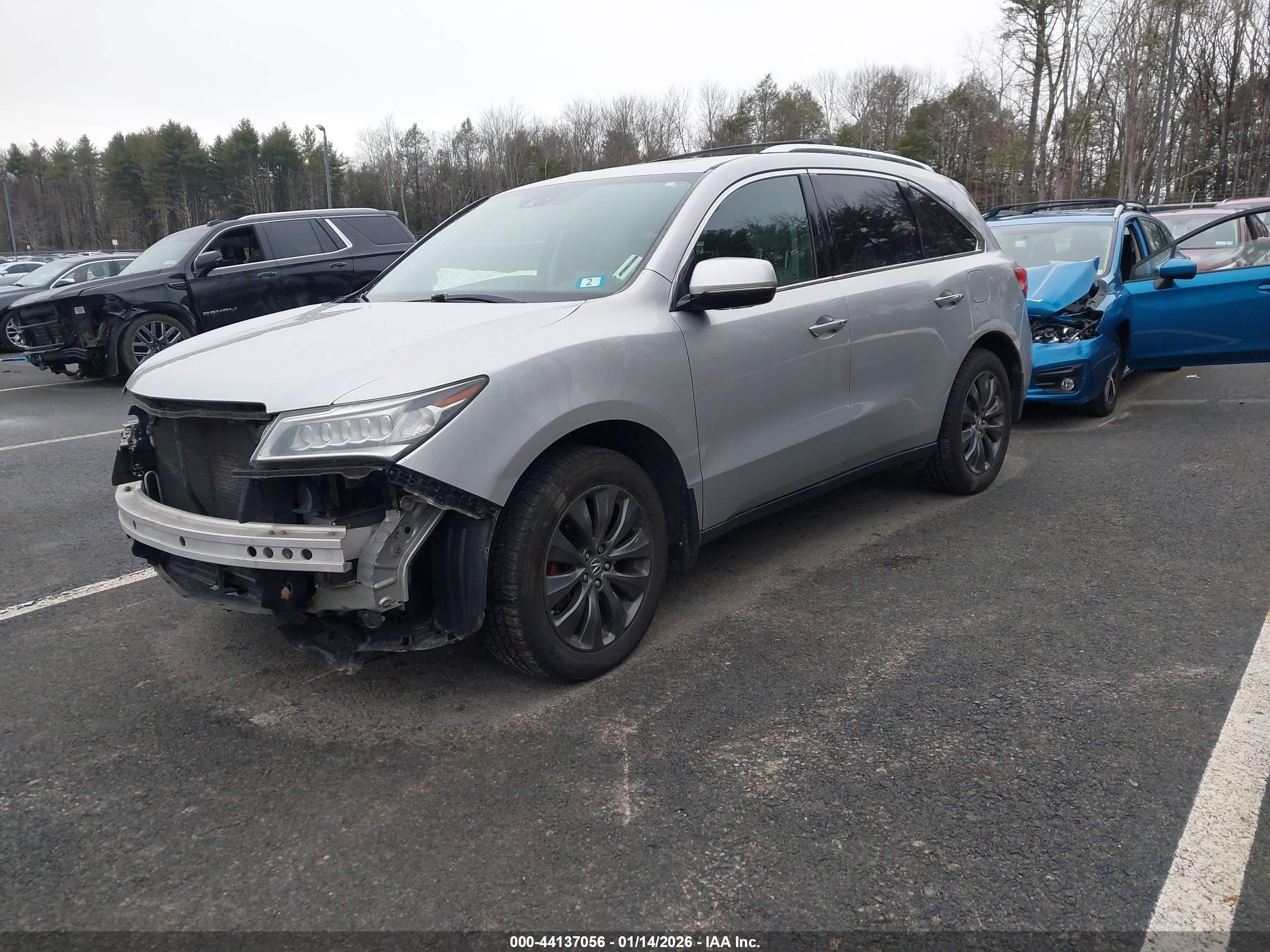 2015 Acura Mdx Technology Package Silver vin: 5FRYD4H41FB020711