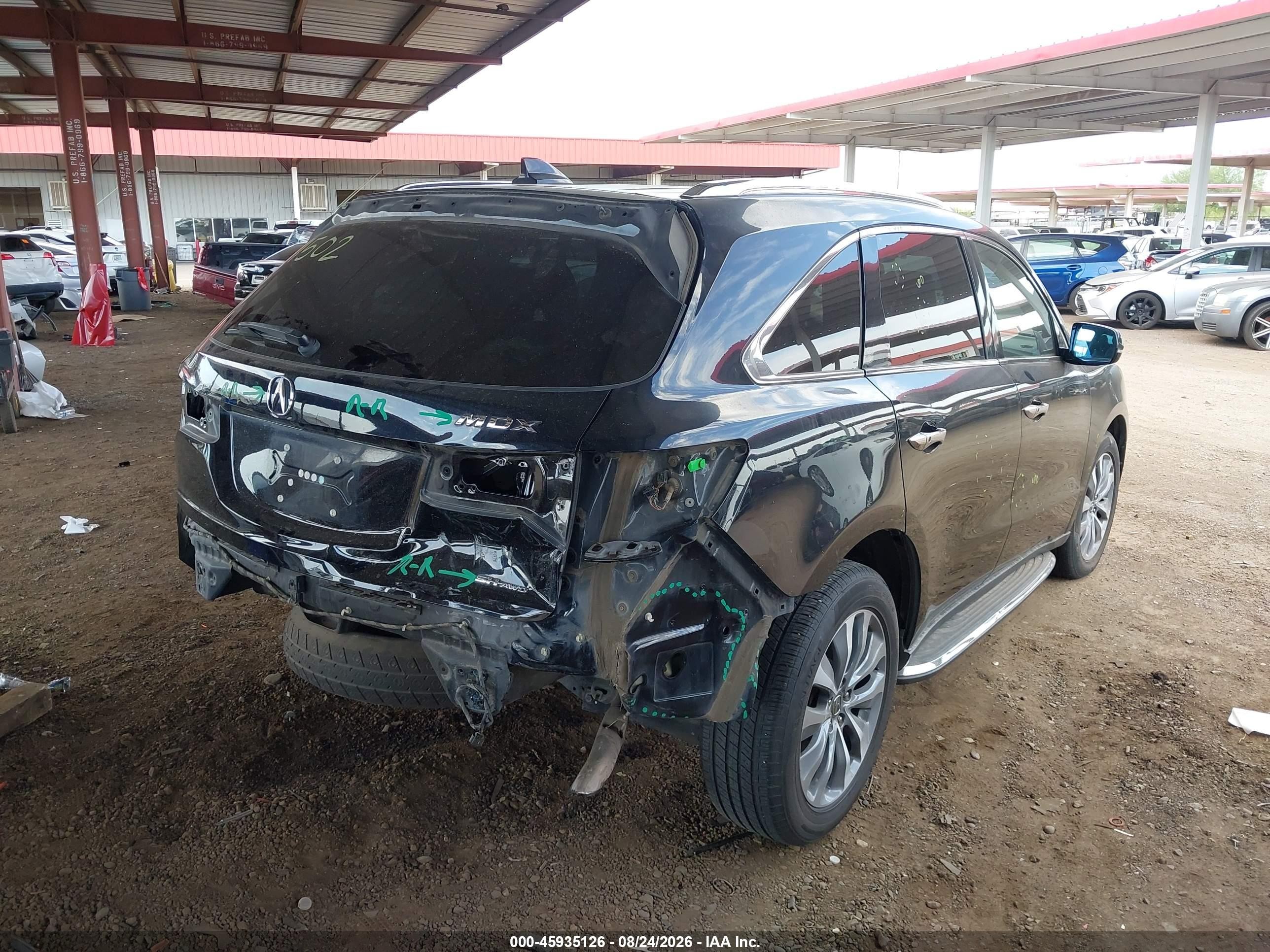 2015 Acura Mdx Technology Package Черный vin: 5FRYD4H41FB022622
