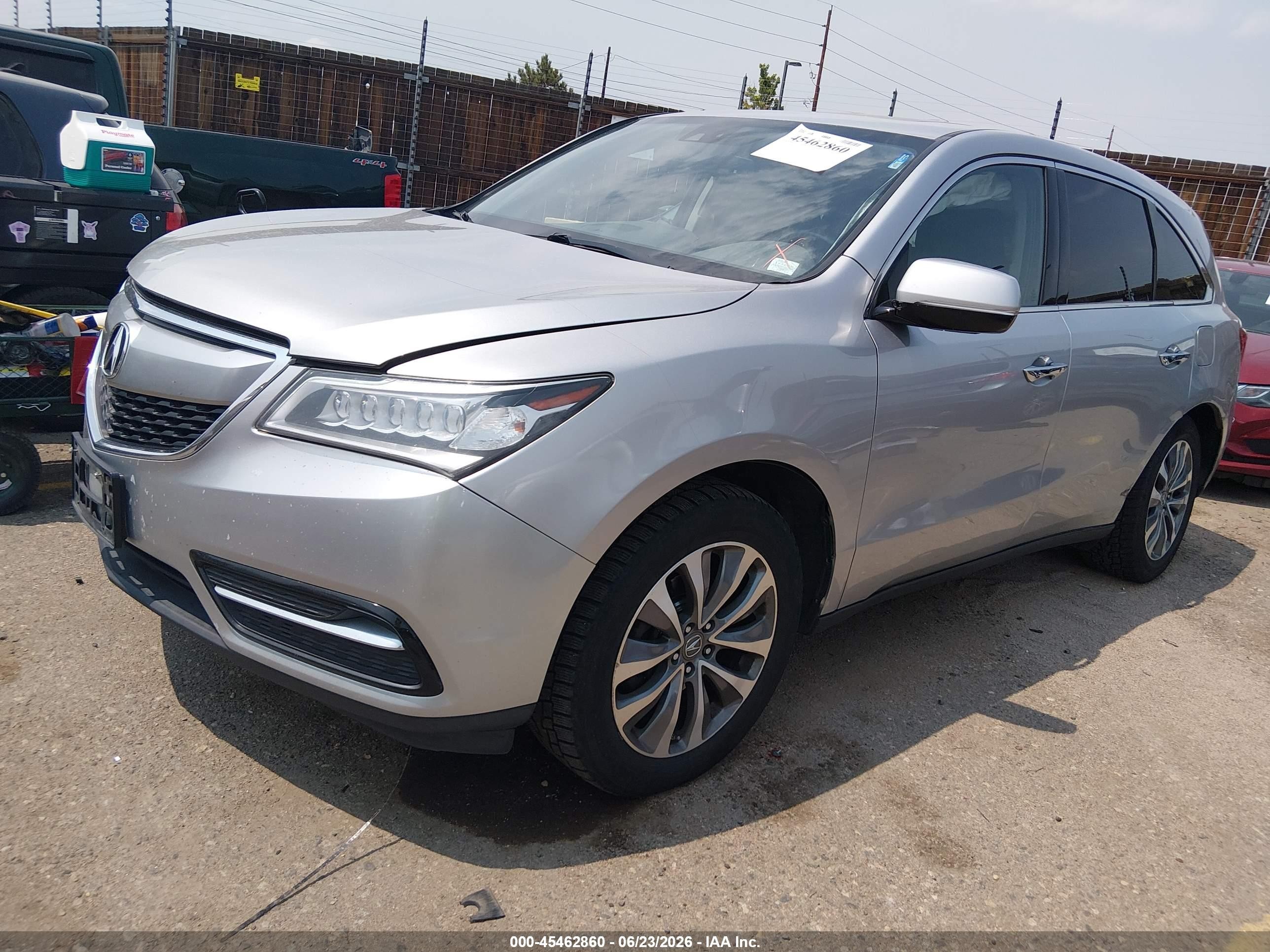 2015 Acura Mdx Technology Package Silver vin: 5FRYD4H41FB028100