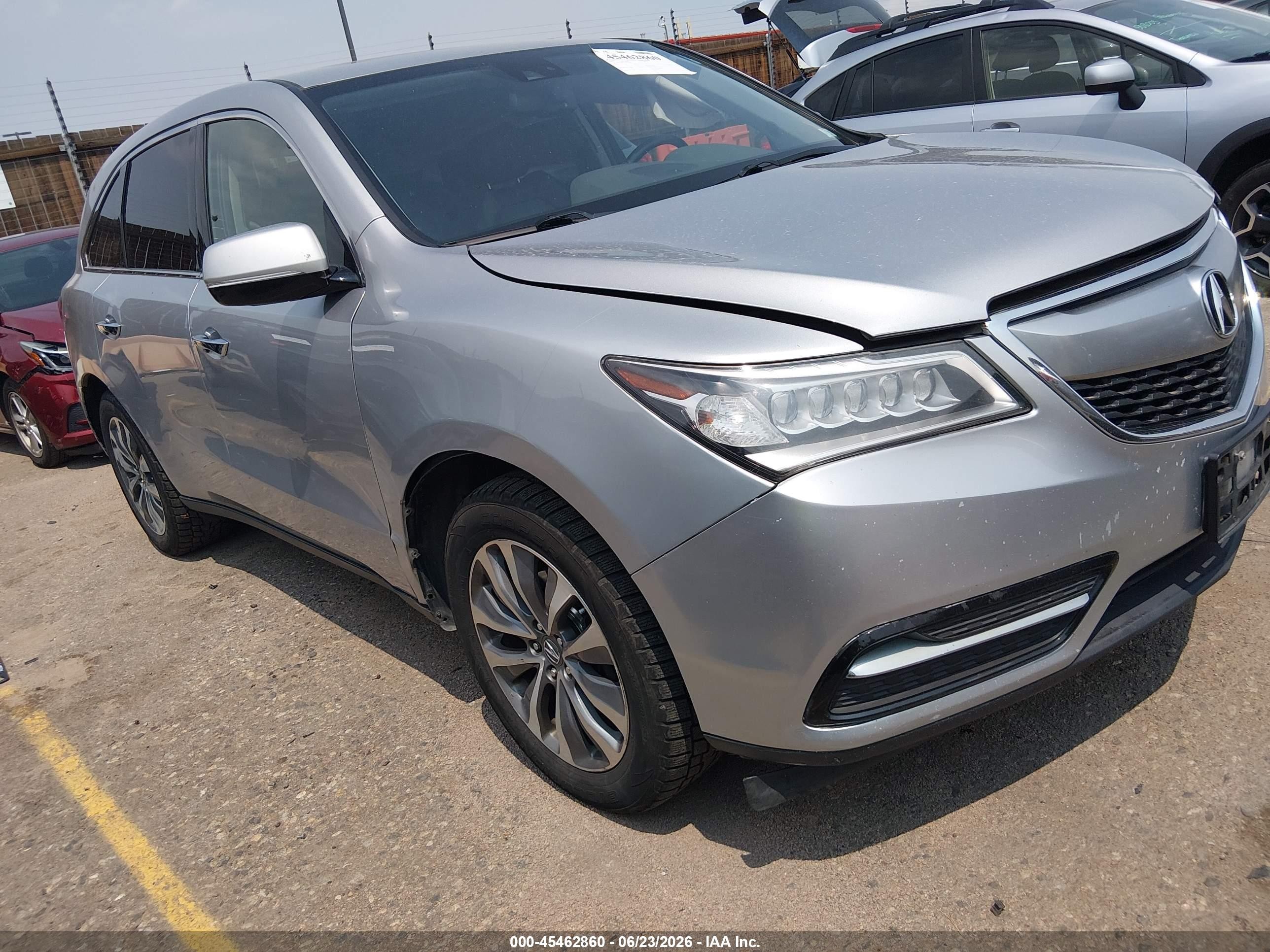 2015 Acura Mdx Technology Package Silver vin: 5FRYD4H41FB028100