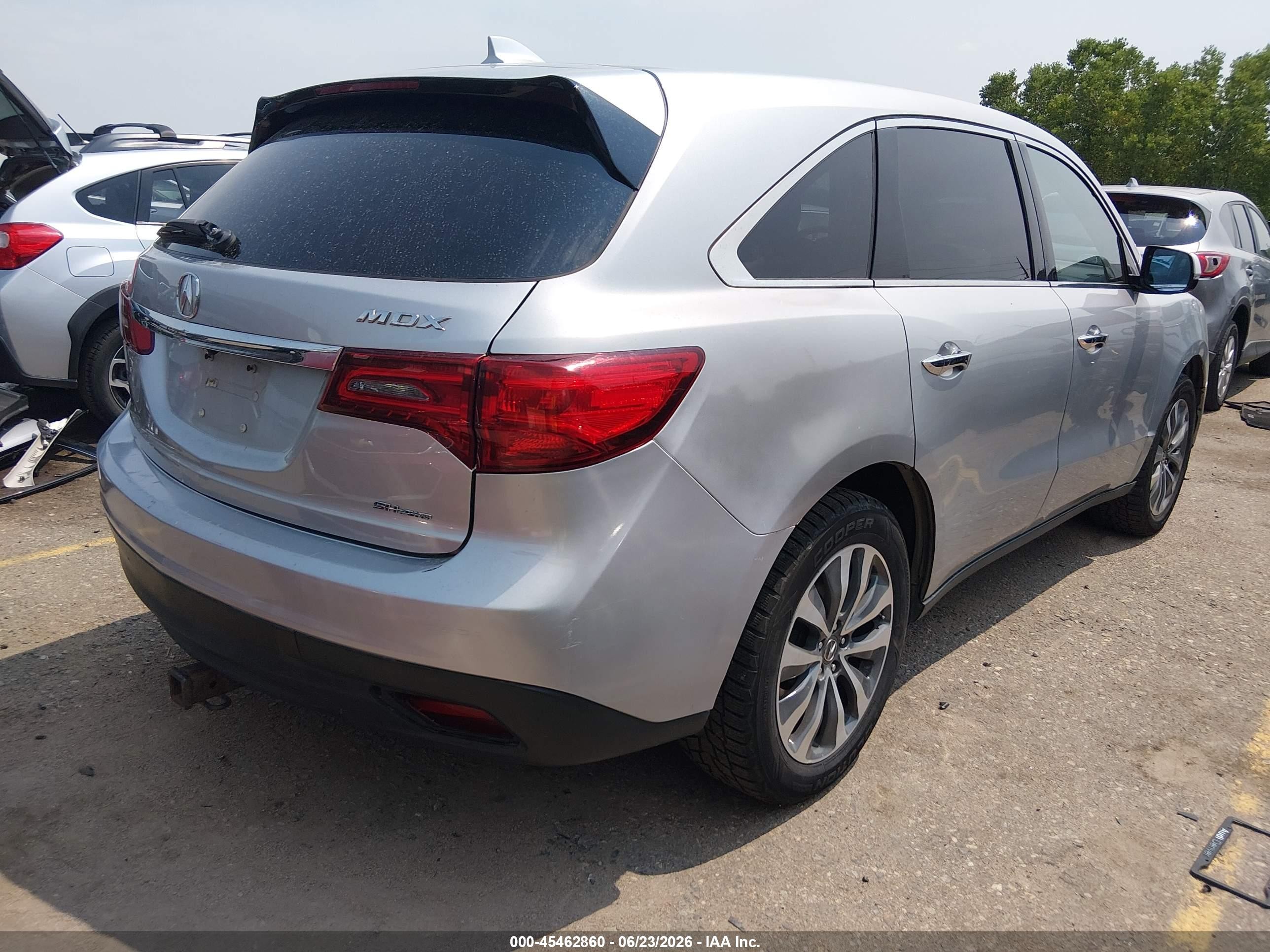 2015 Acura Mdx Technology Package Silver vin: 5FRYD4H41FB028100