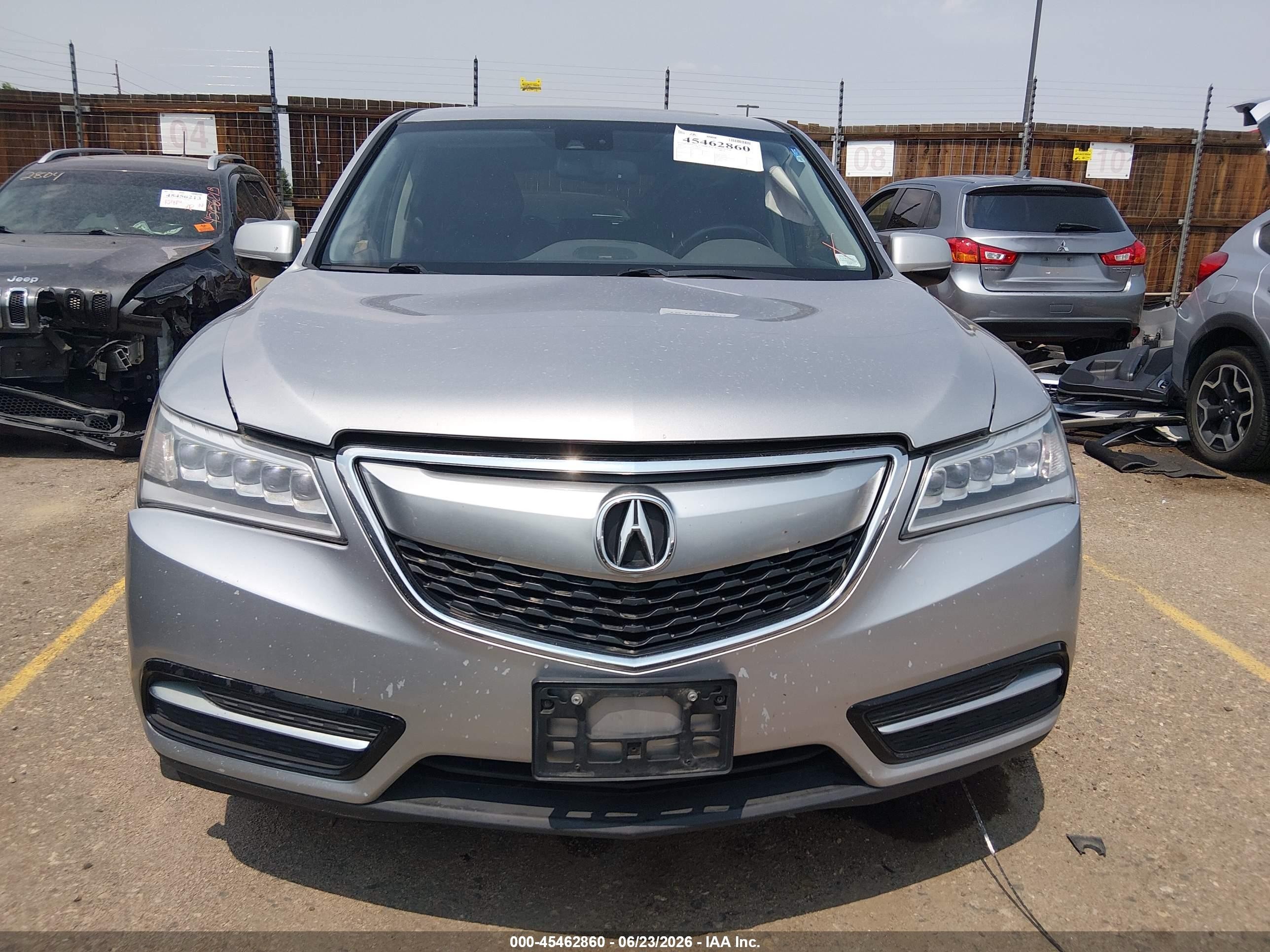 2015 Acura Mdx Technology Package Silver vin: 5FRYD4H41FB028100