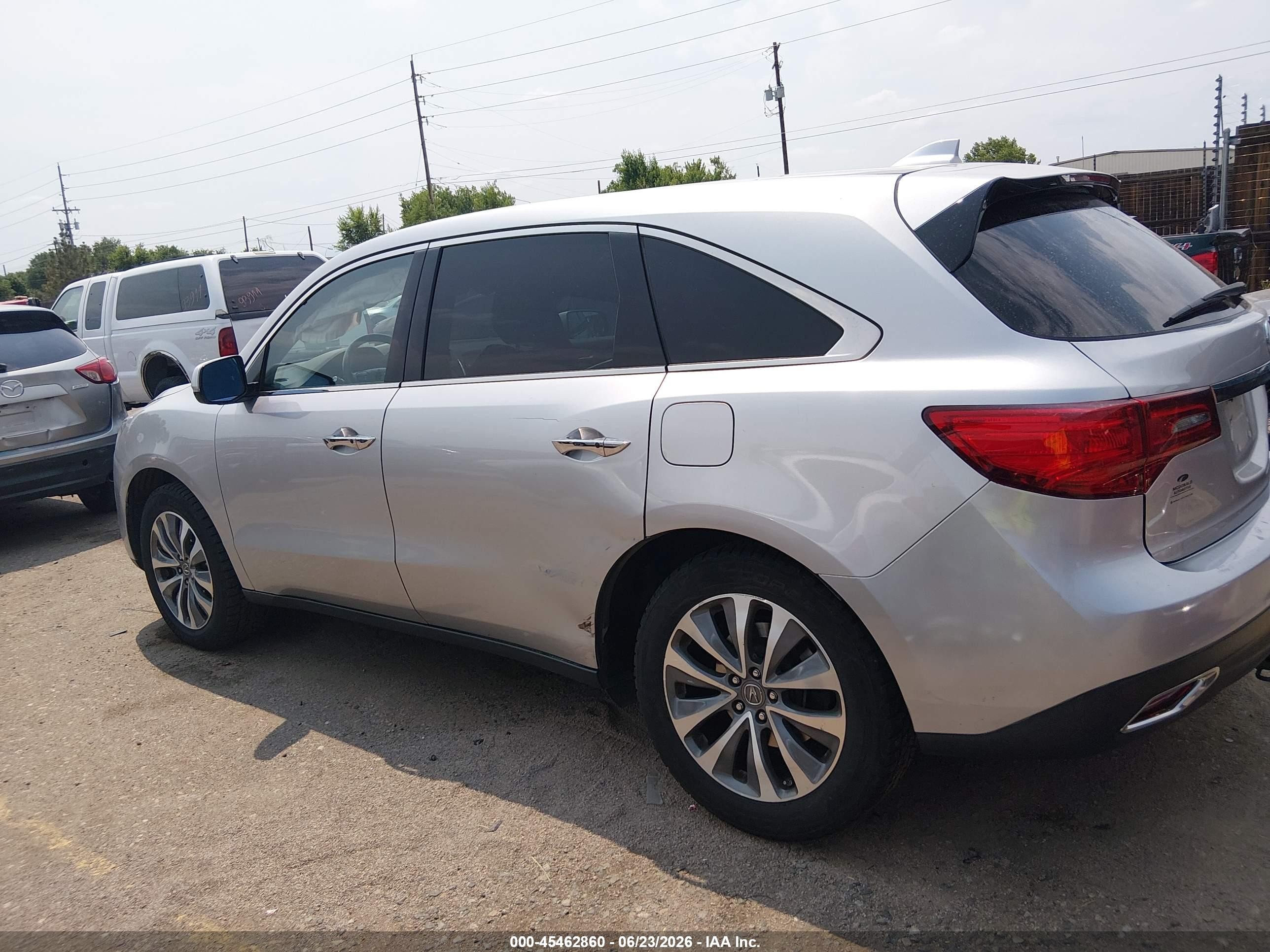 2015 Acura Mdx Technology Package Silver vin: 5FRYD4H41FB028100