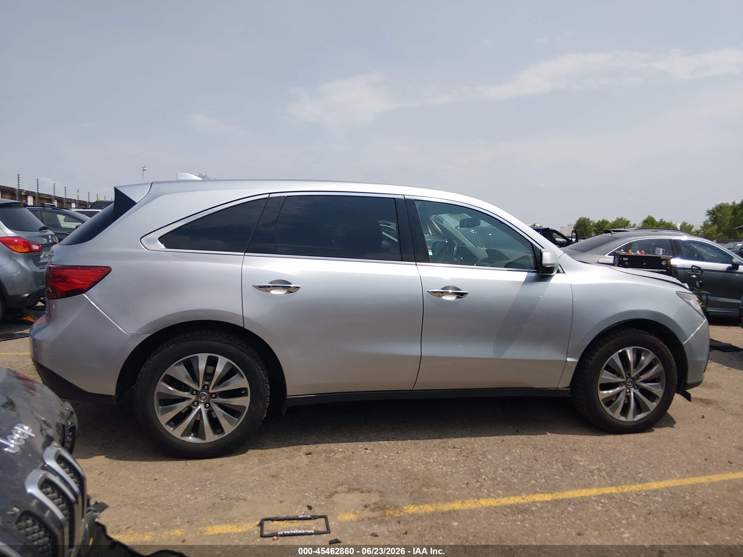 2015 Acura Mdx Technology Package Silver vin: 5FRYD4H41FB028100