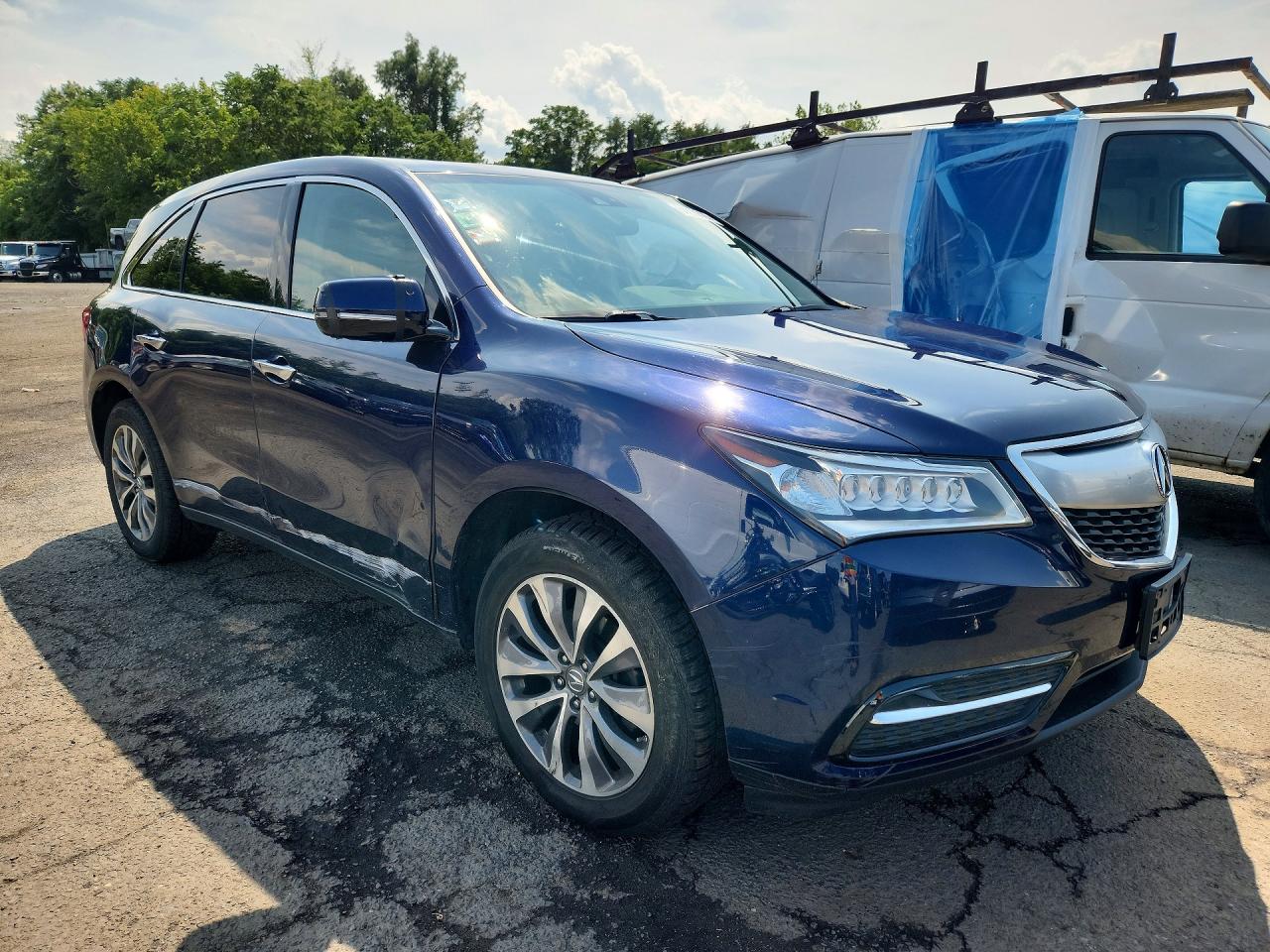 2014 Acura Mdx Technology Blue vin: 5FRYD4H42EB007657