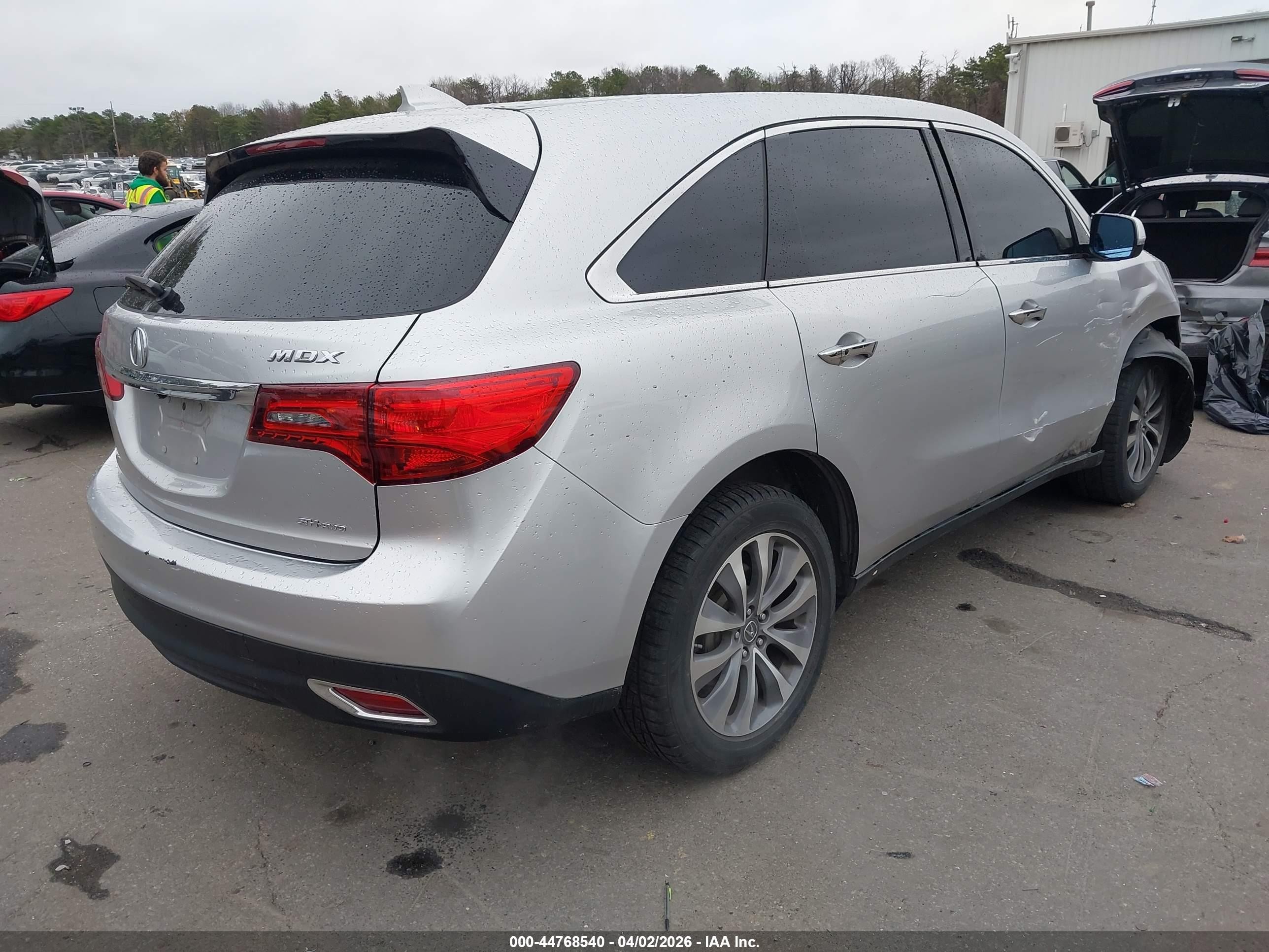 2014 Acura Mdx Technology Package Silver vin: 5FRYD4H42EB023082