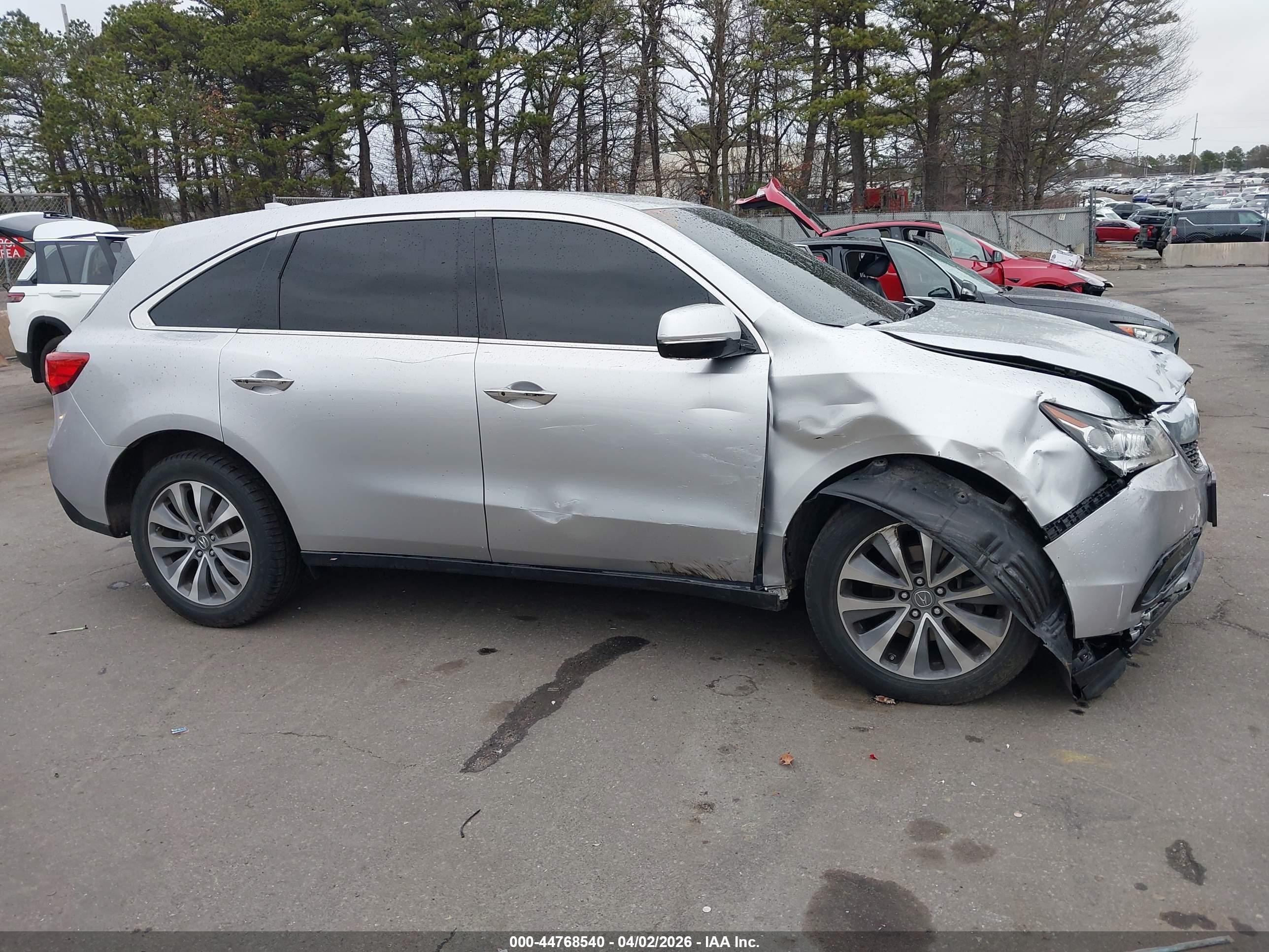 2014 Acura Mdx Technology Package Silver vin: 5FRYD4H42EB023082